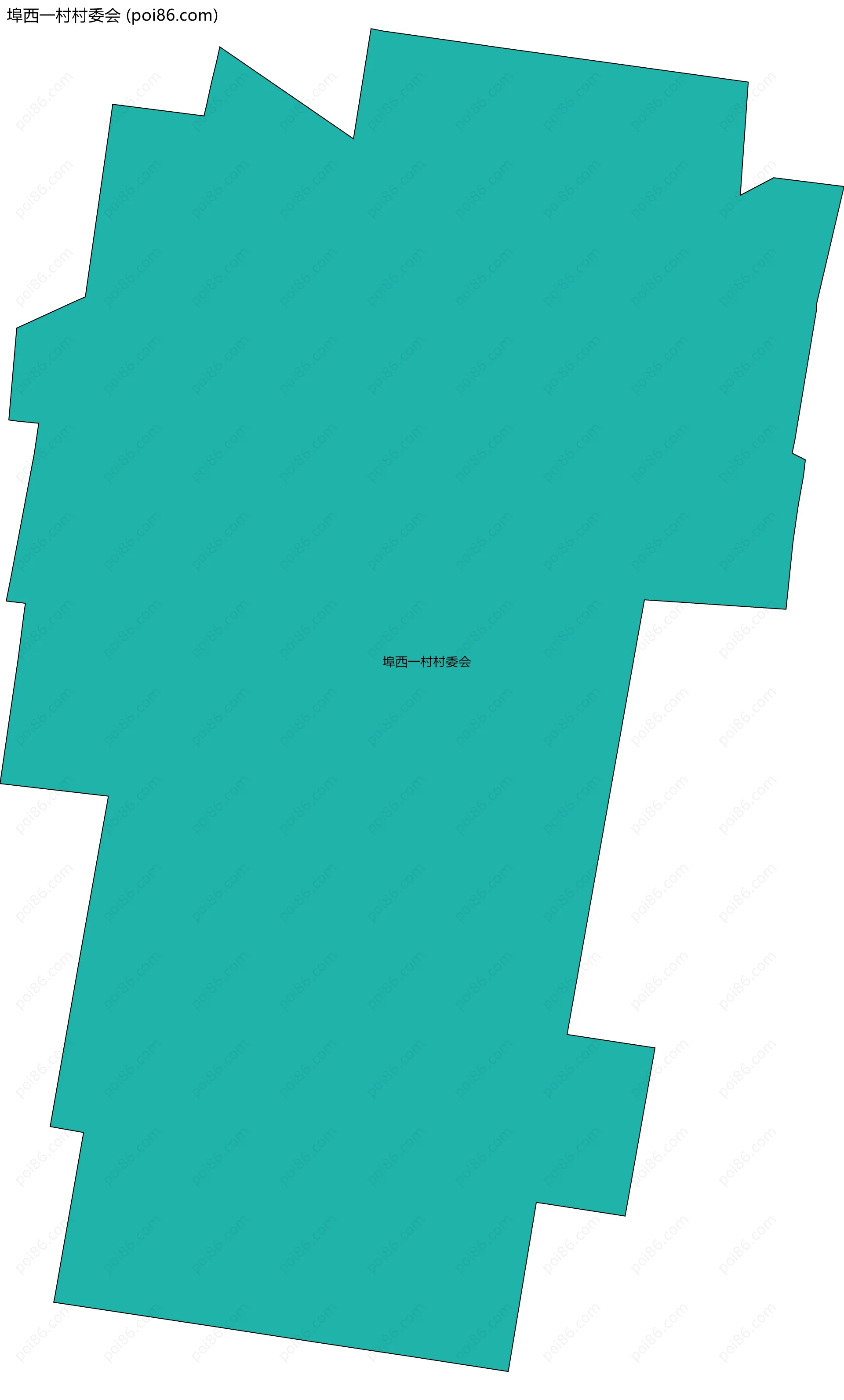 埠西一村村委会边界地图