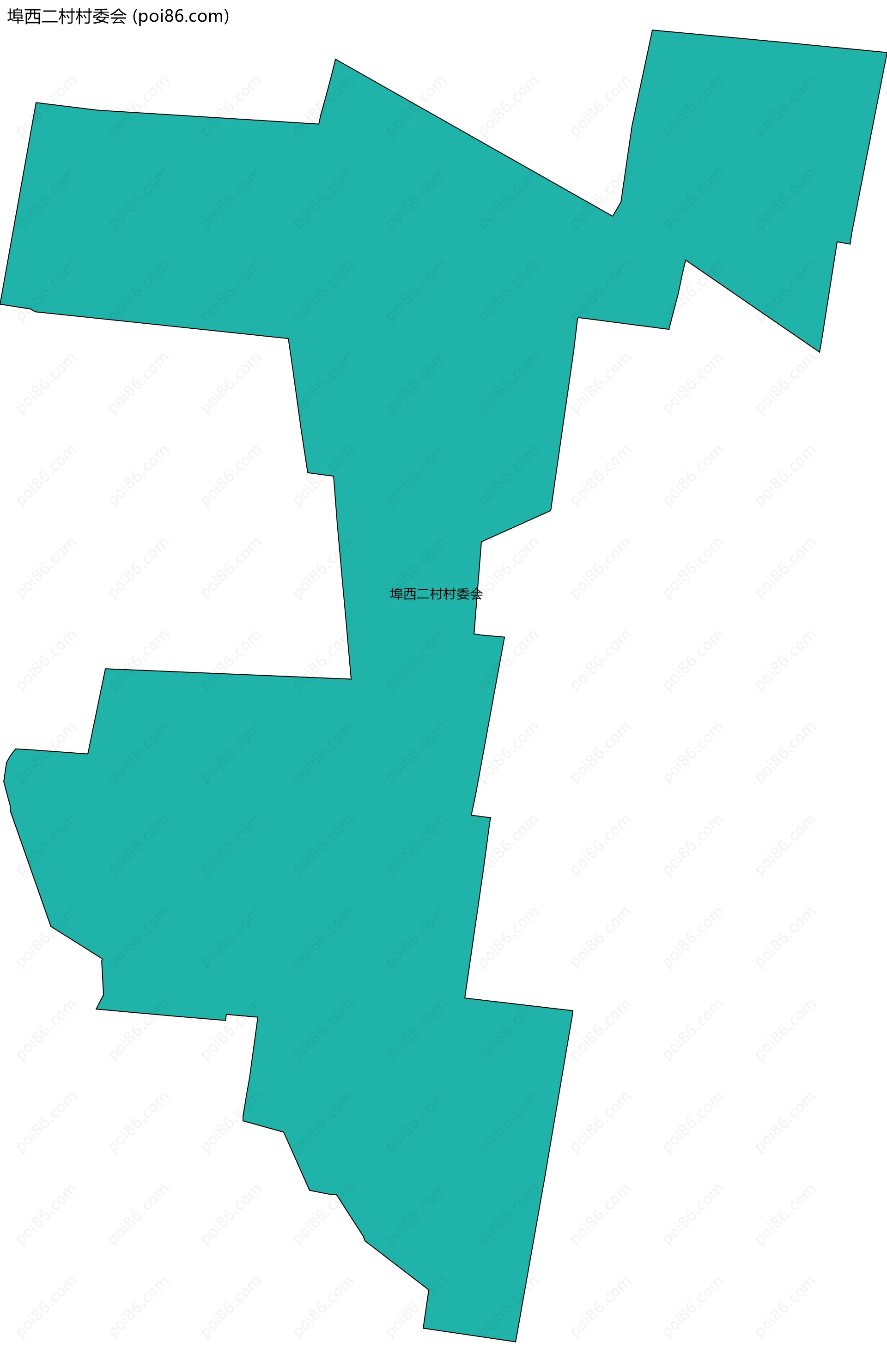 埠西二村村委会边界地图