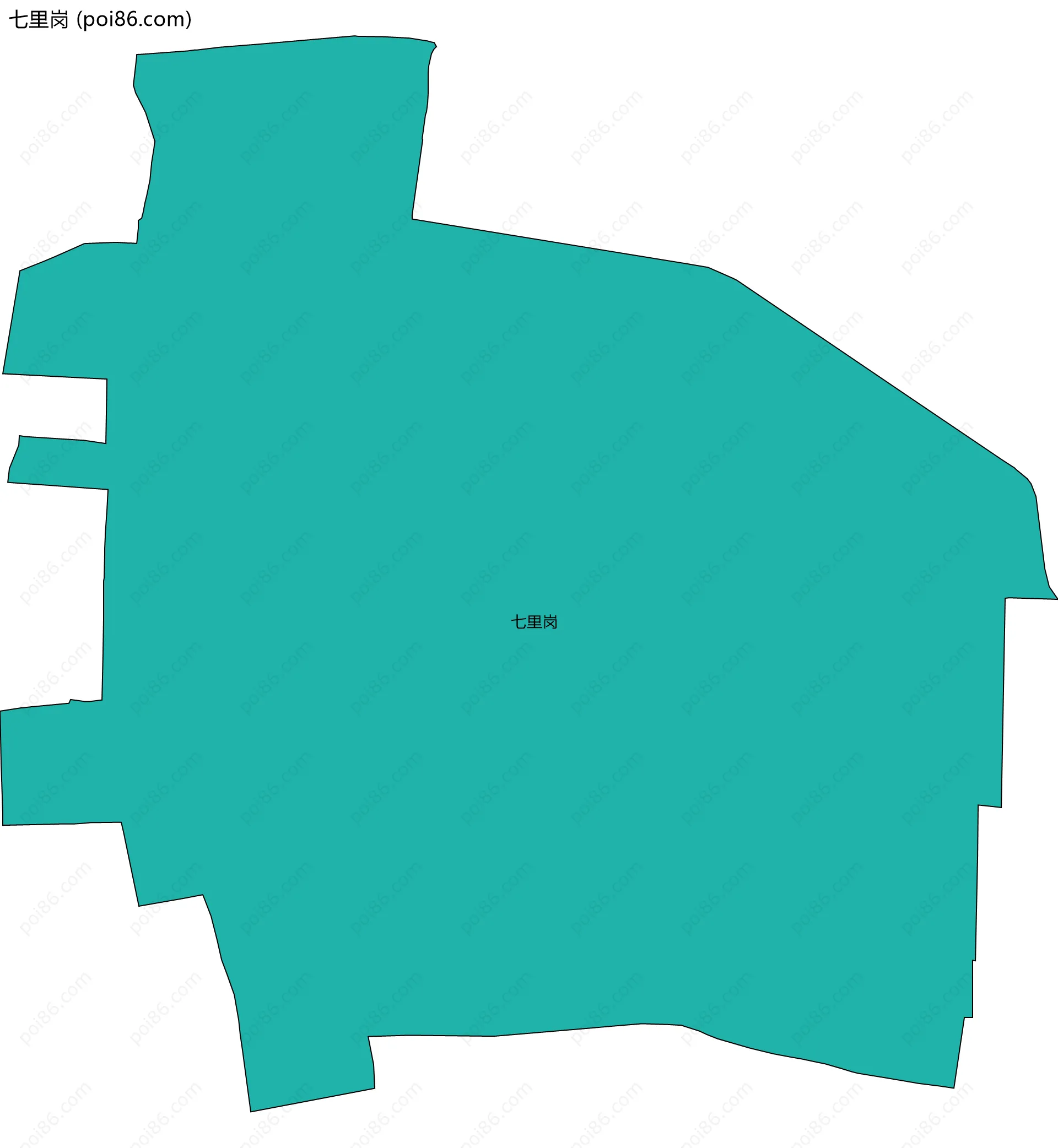 七里岗边界地图