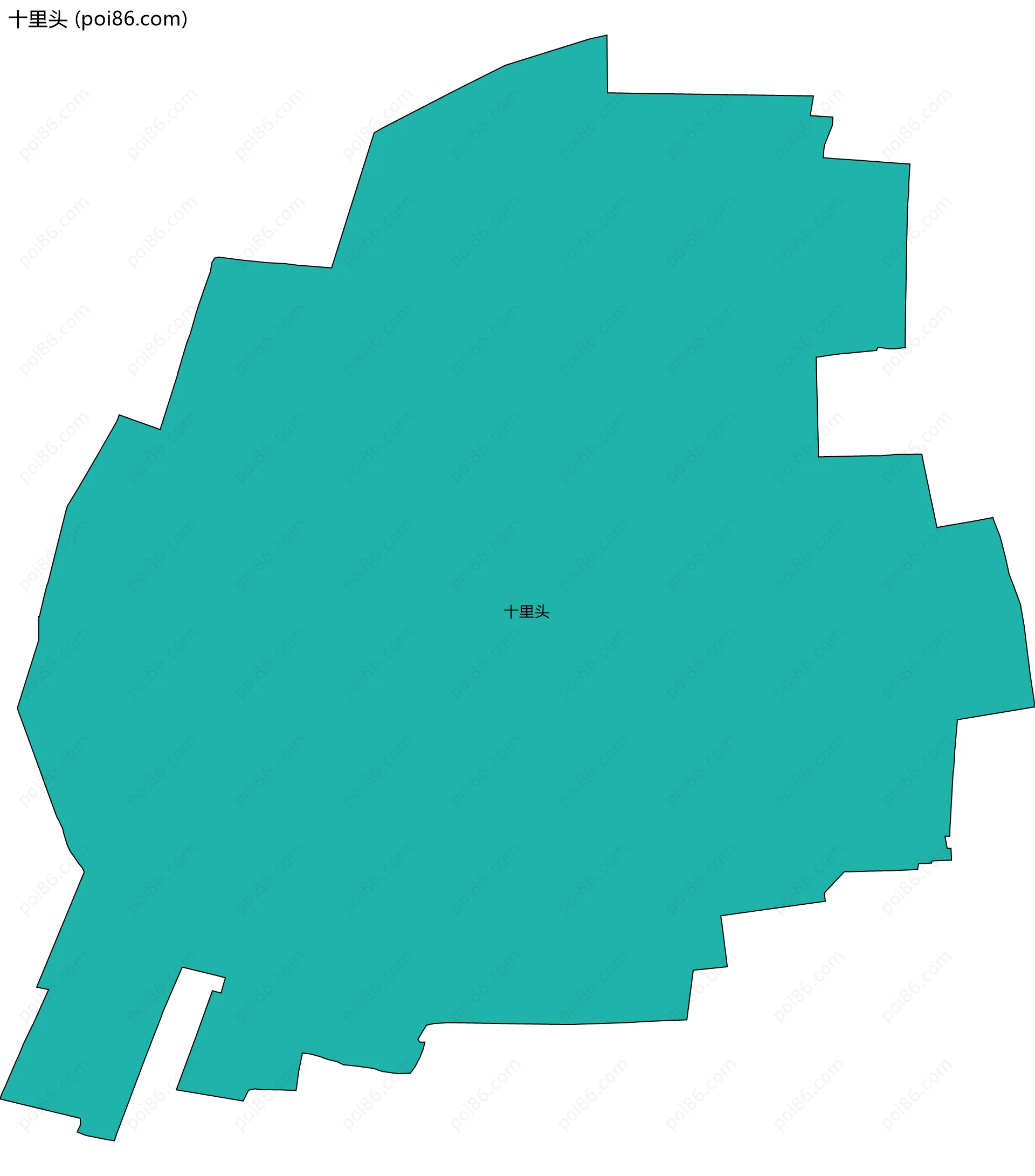 十里头边界地图