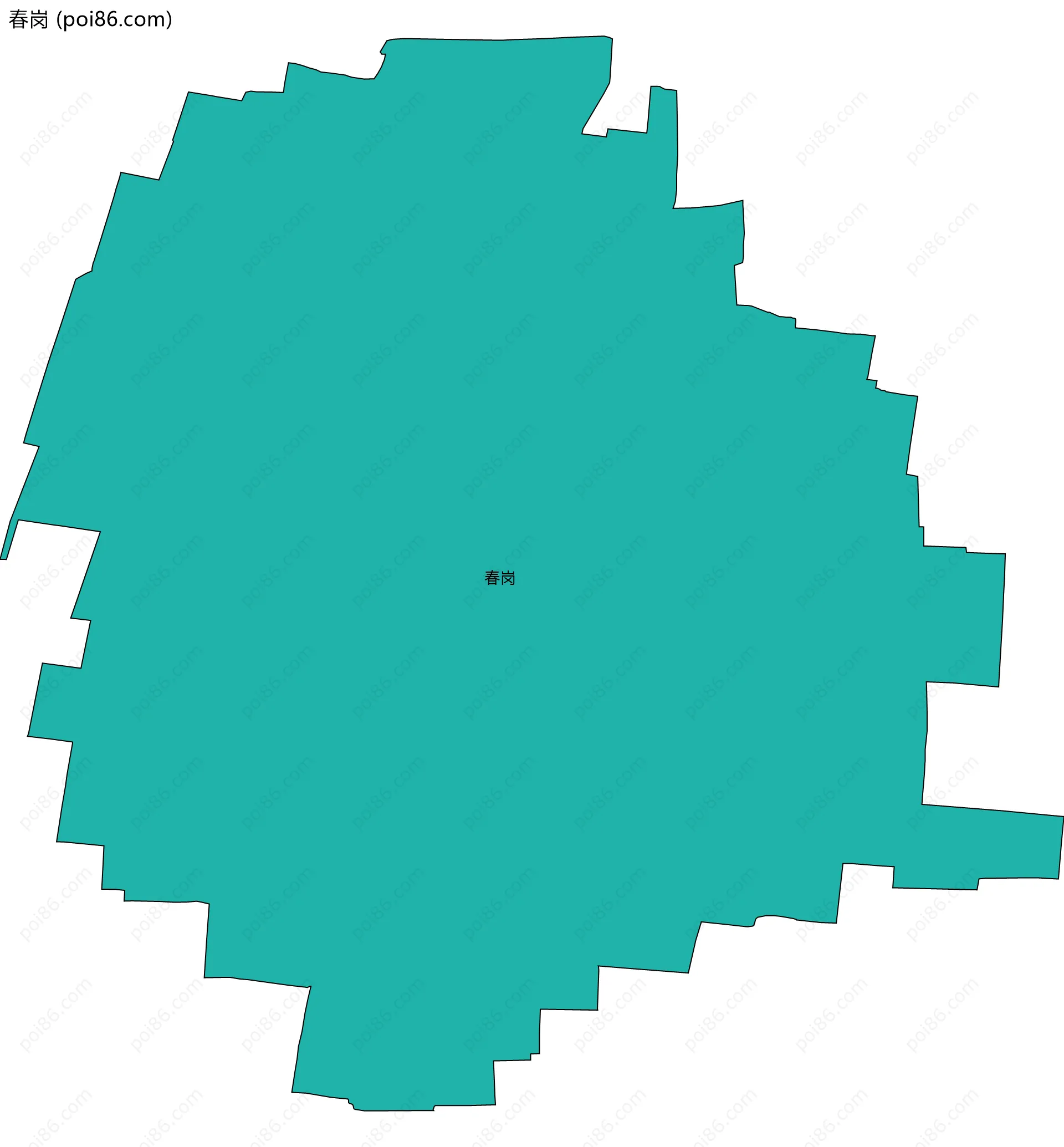 春岗边界地图