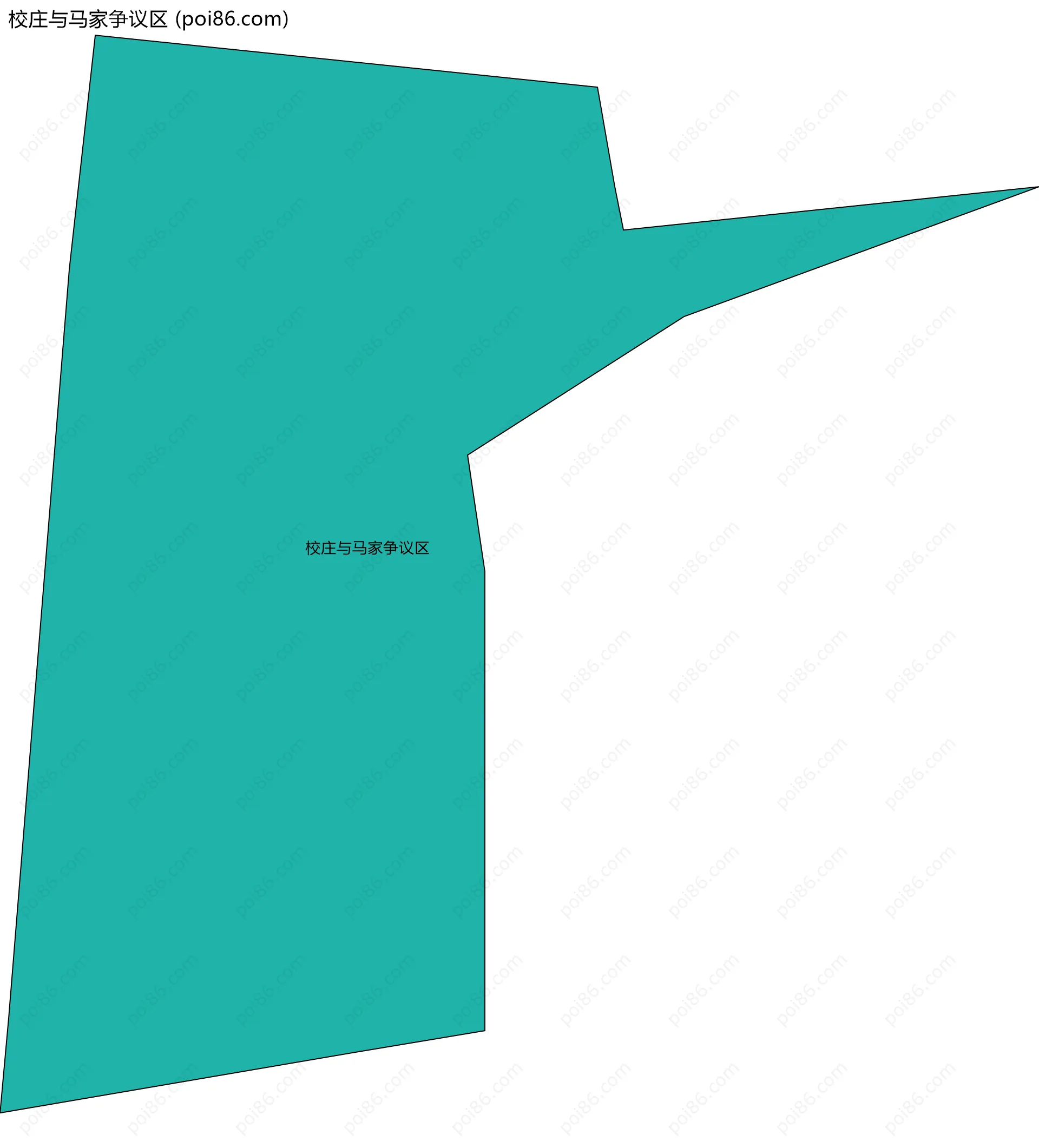 校庄与马家争议区边界地图