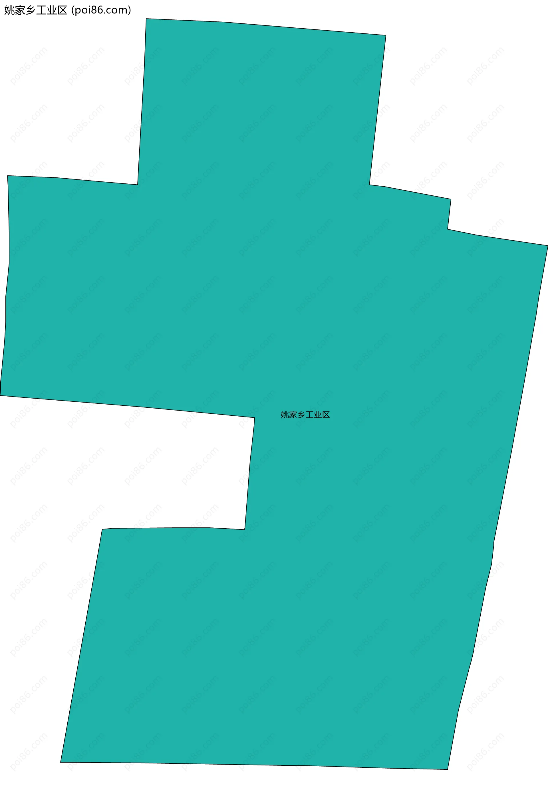 姚家乡工业区边界地图