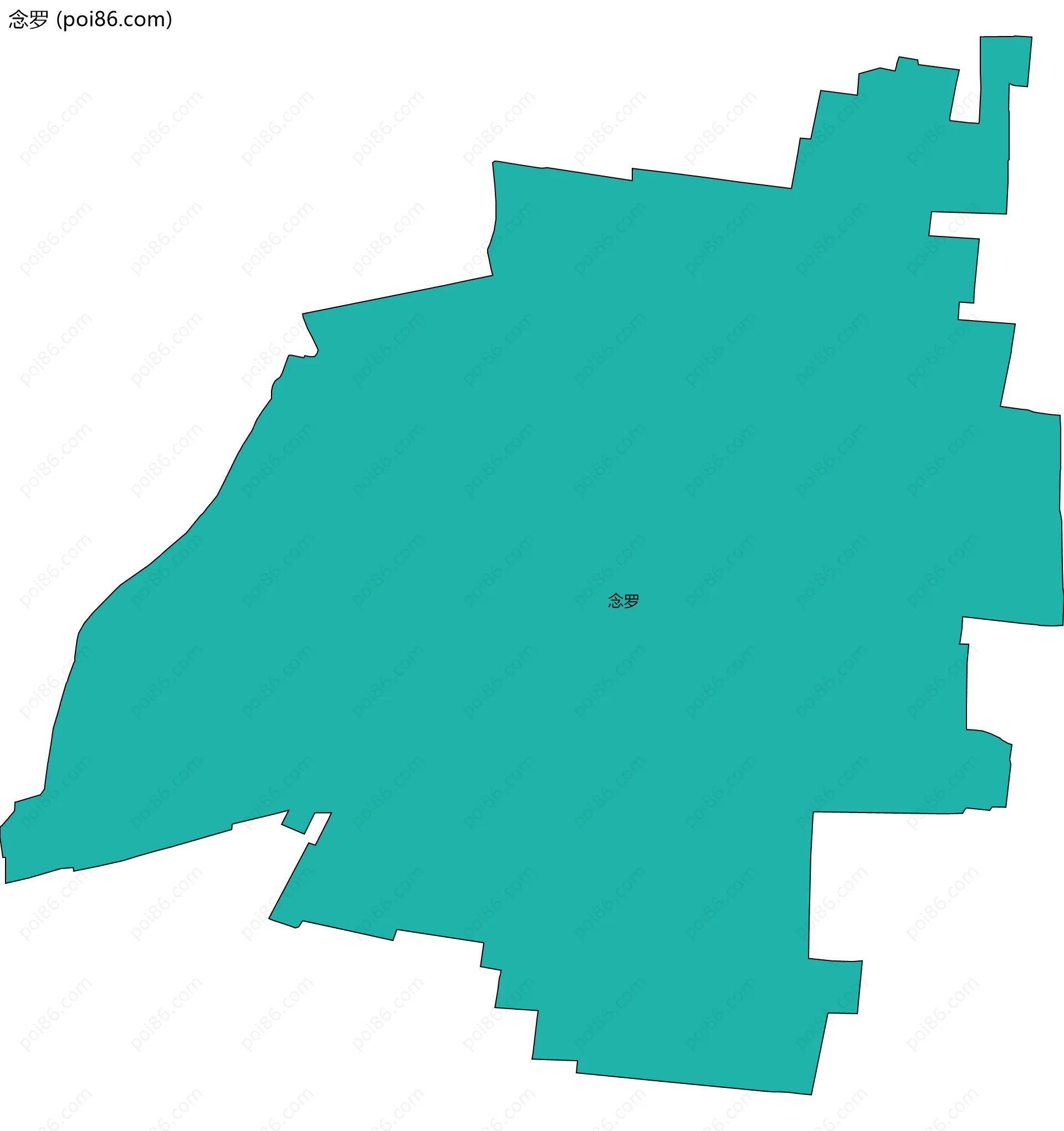 念罗边界地图