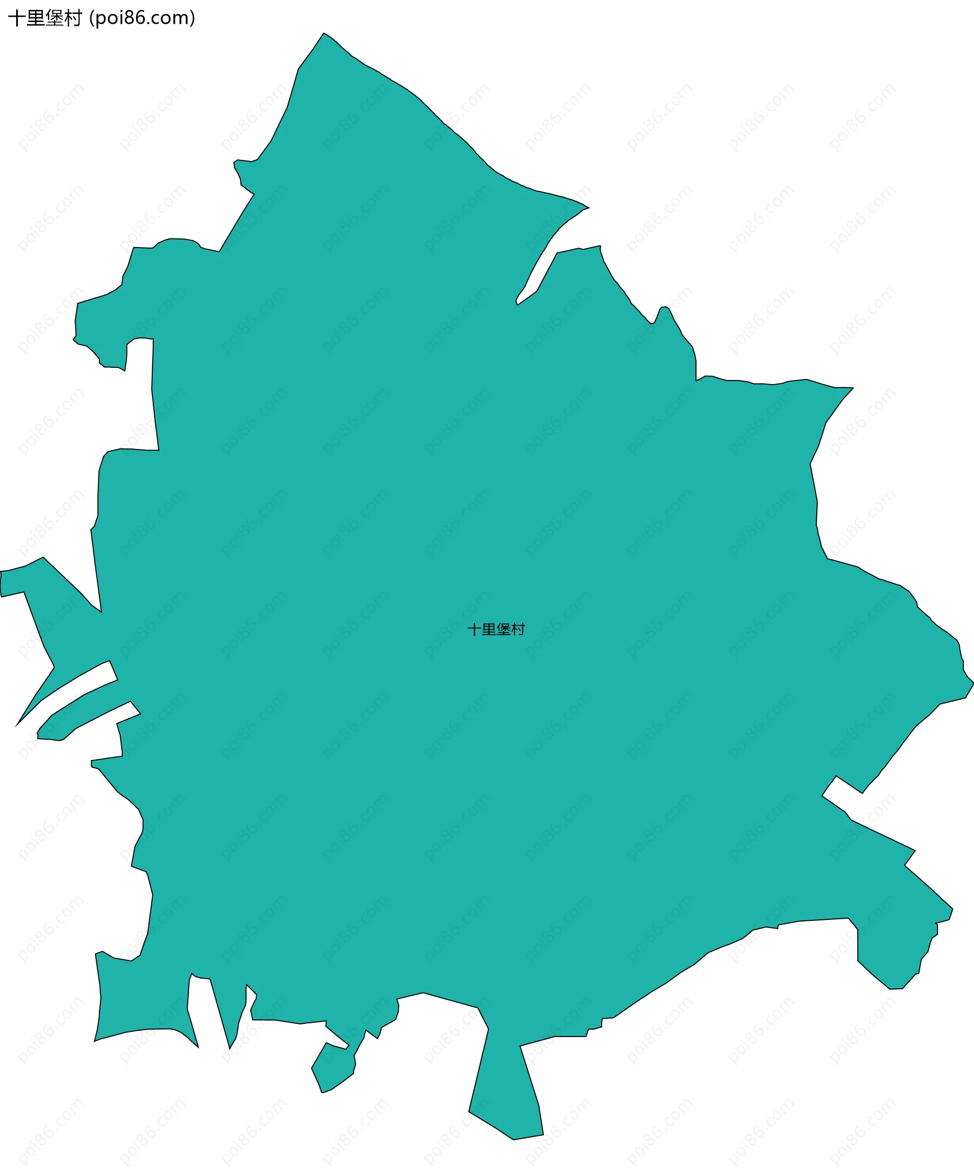 十里堡村边界地图