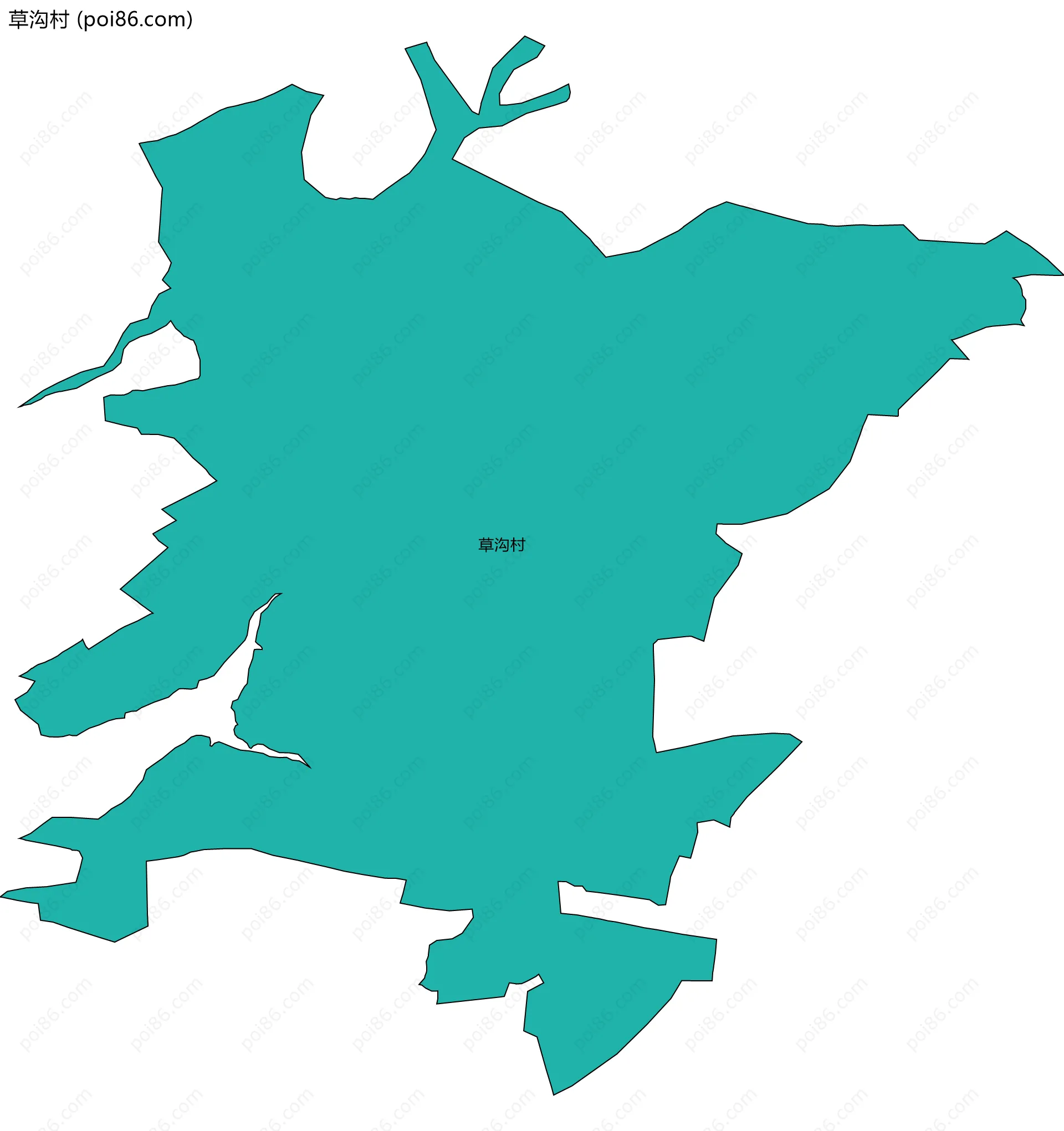 草沟村边界地图