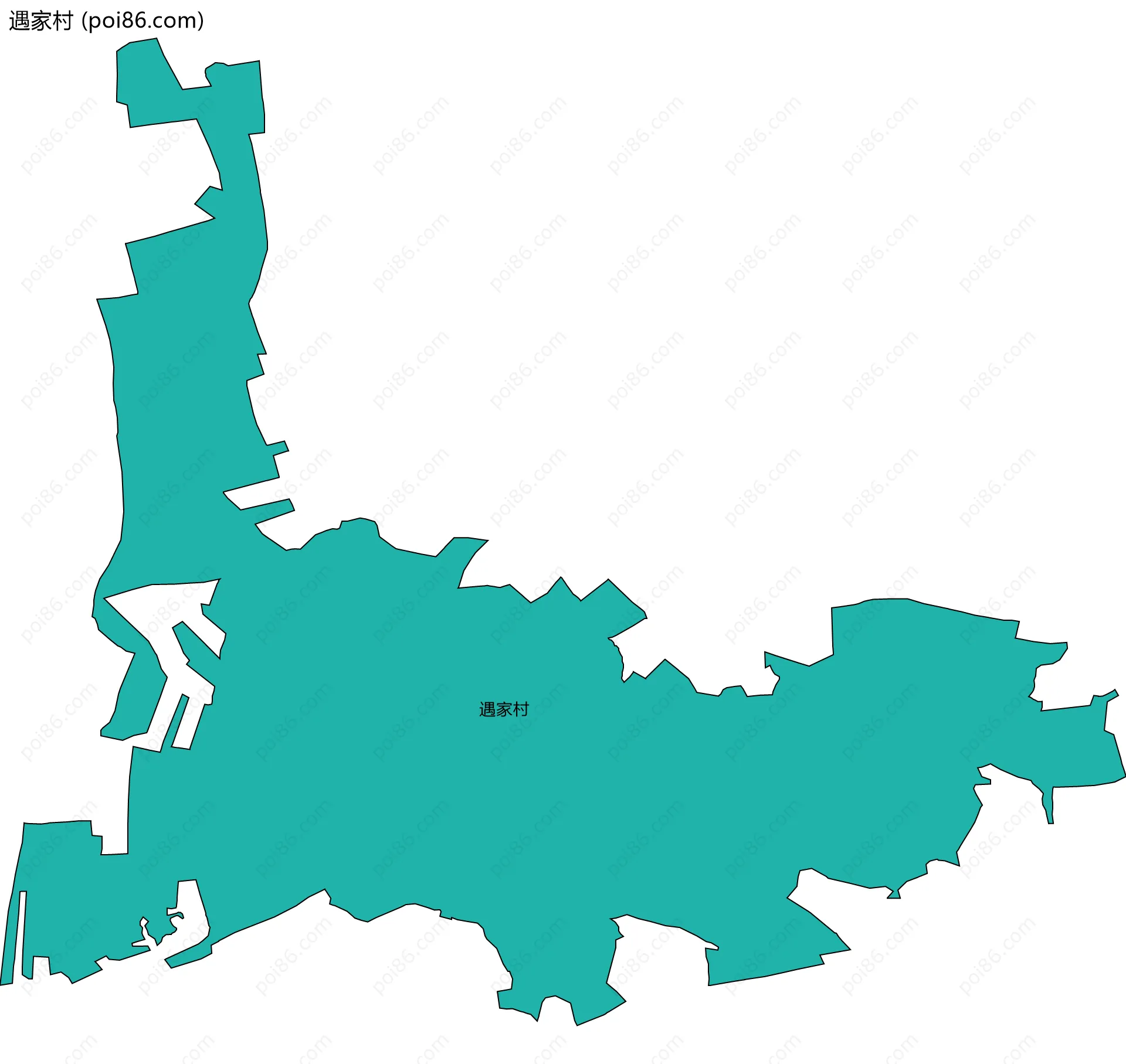 遇家村边界地图