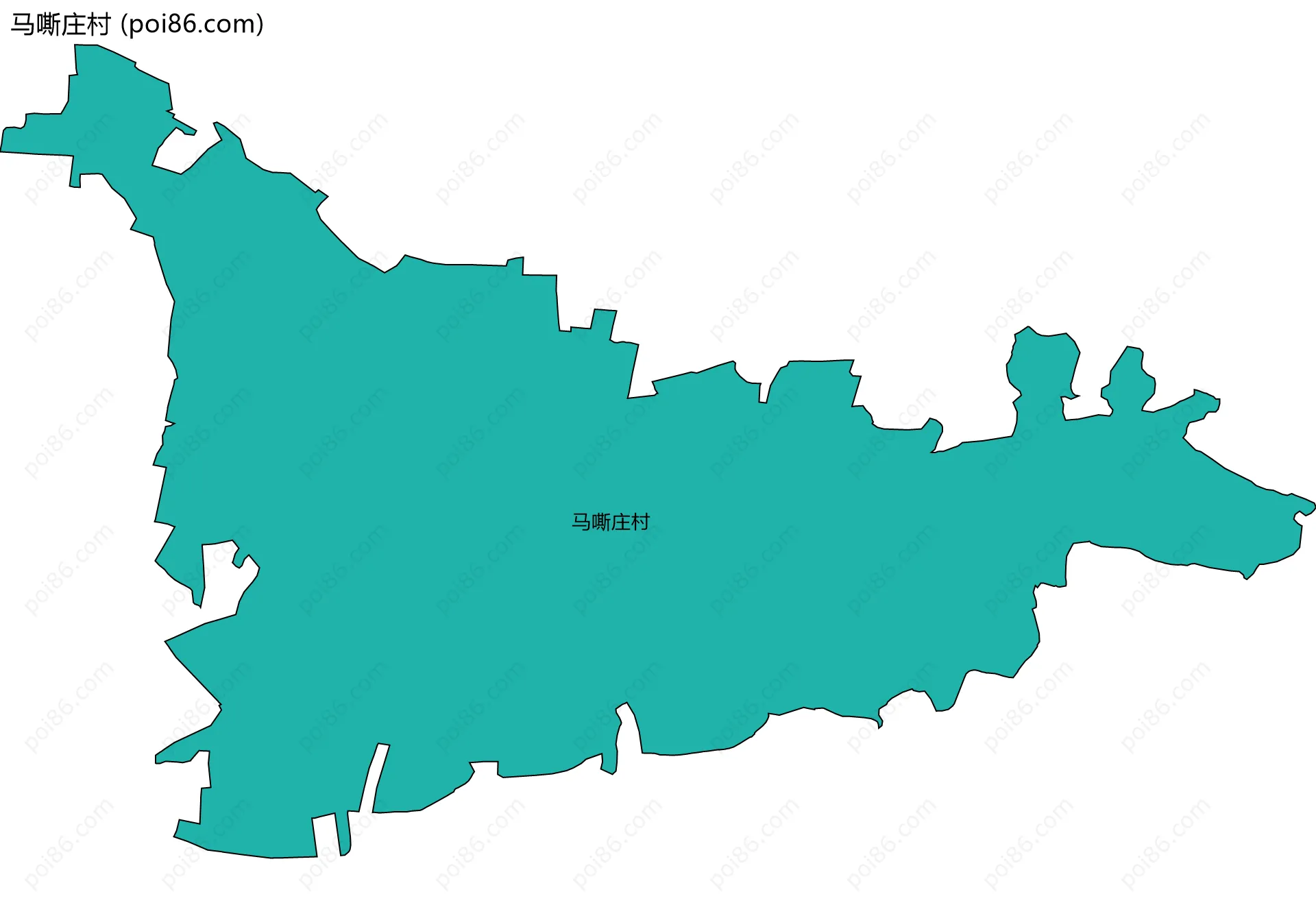 马嘶庄村边界地图