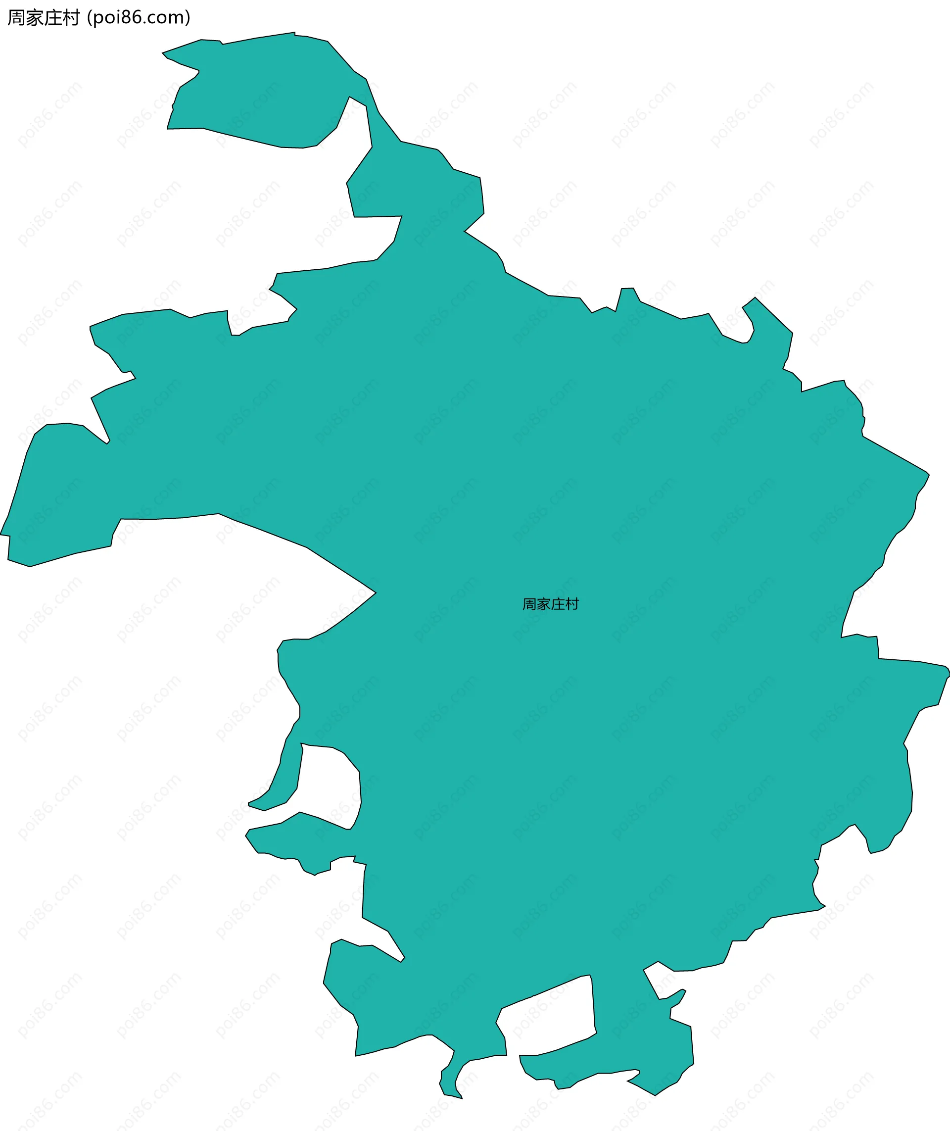 周家庄村边界地图
