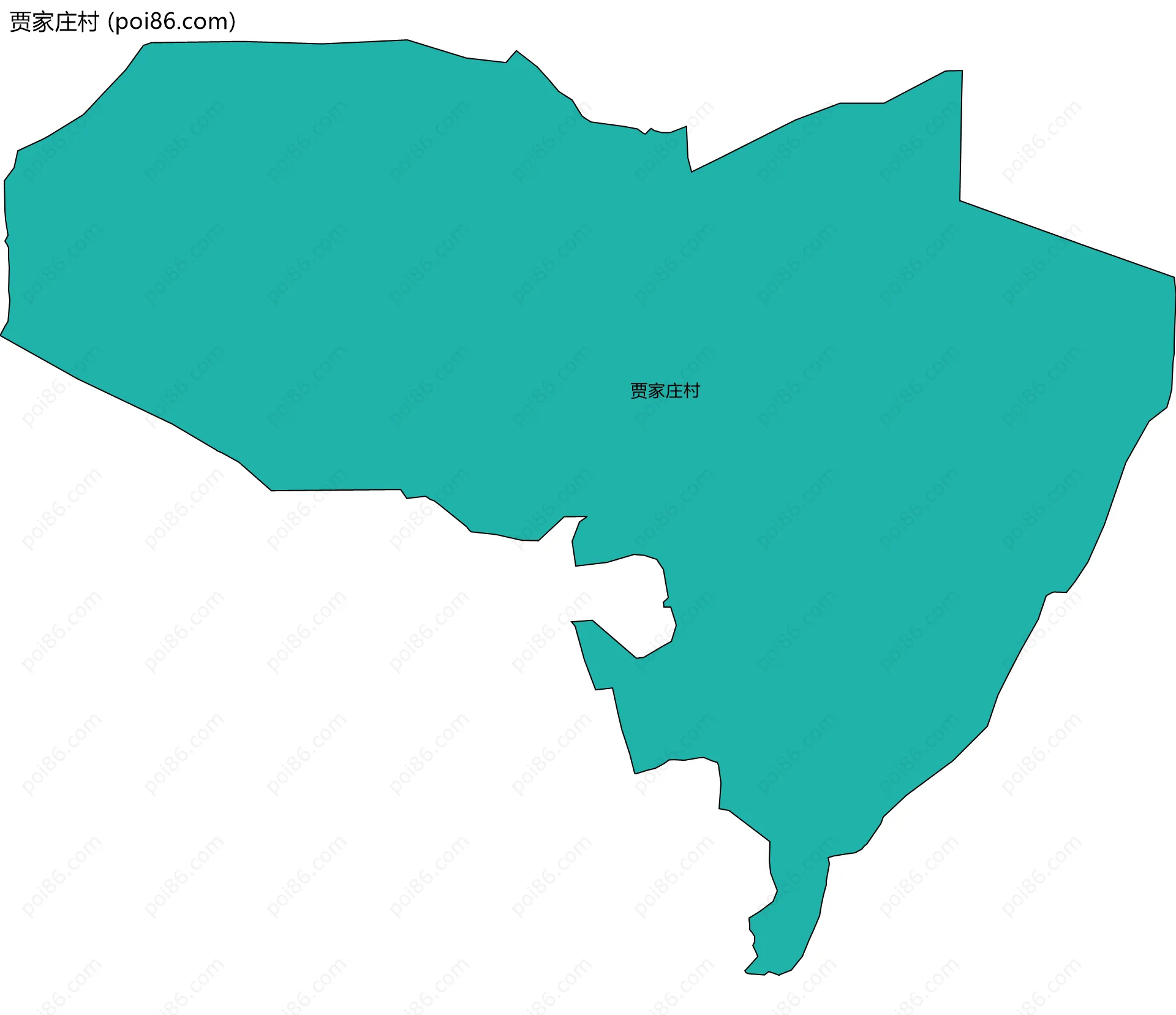贾家庄村边界地图