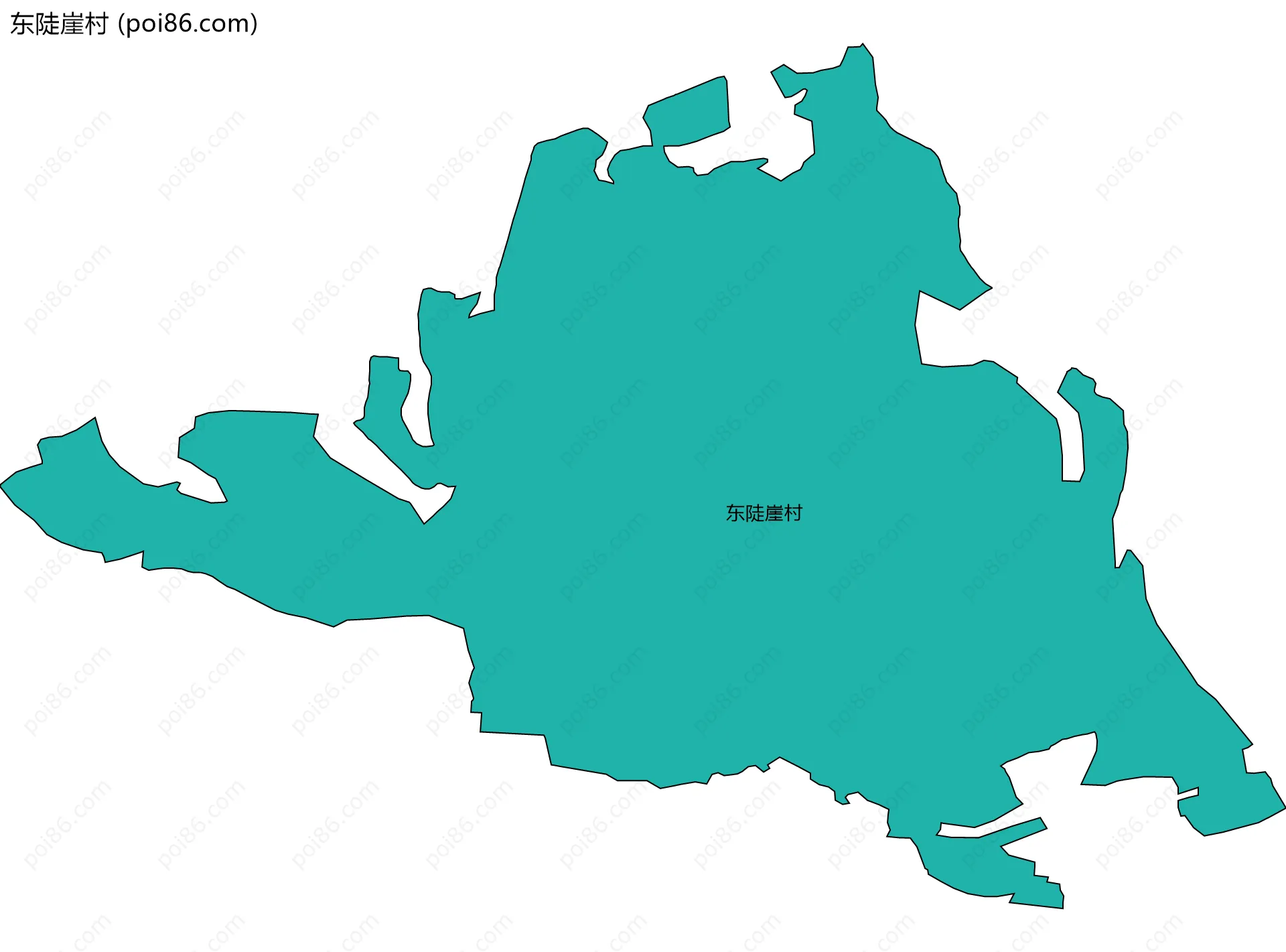 东陡崖村边界地图