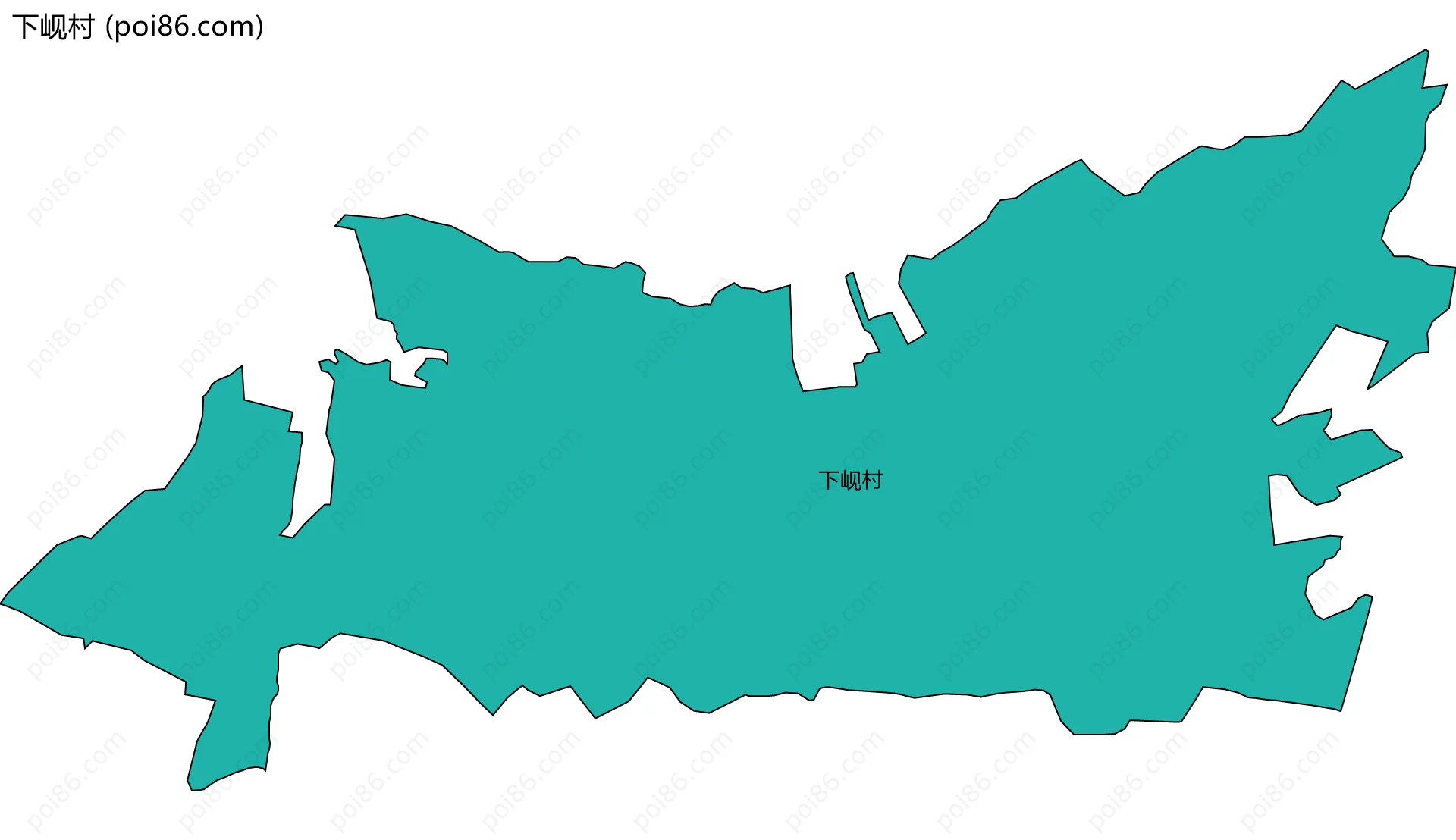 下岘村边界地图