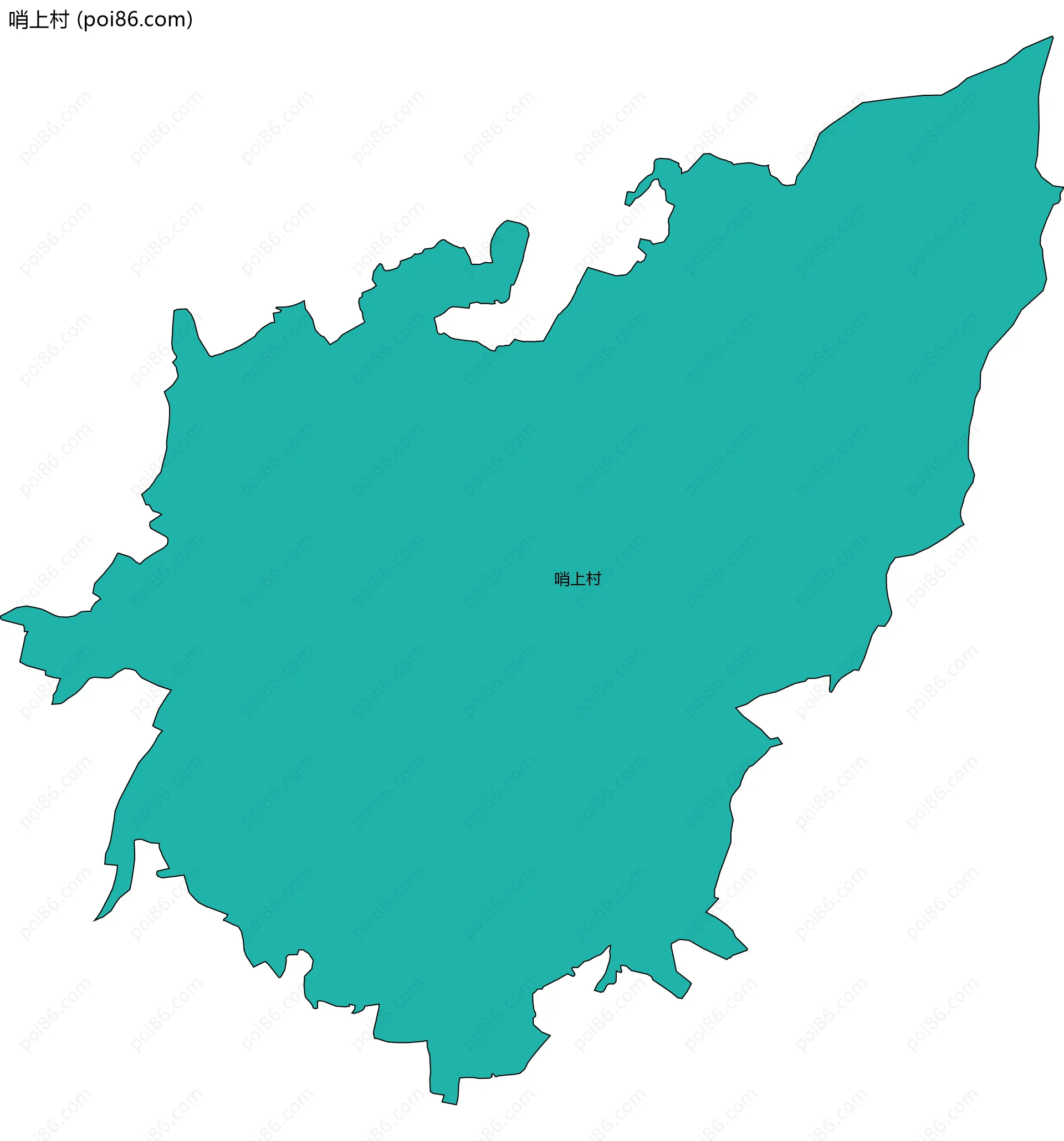 哨上村边界地图