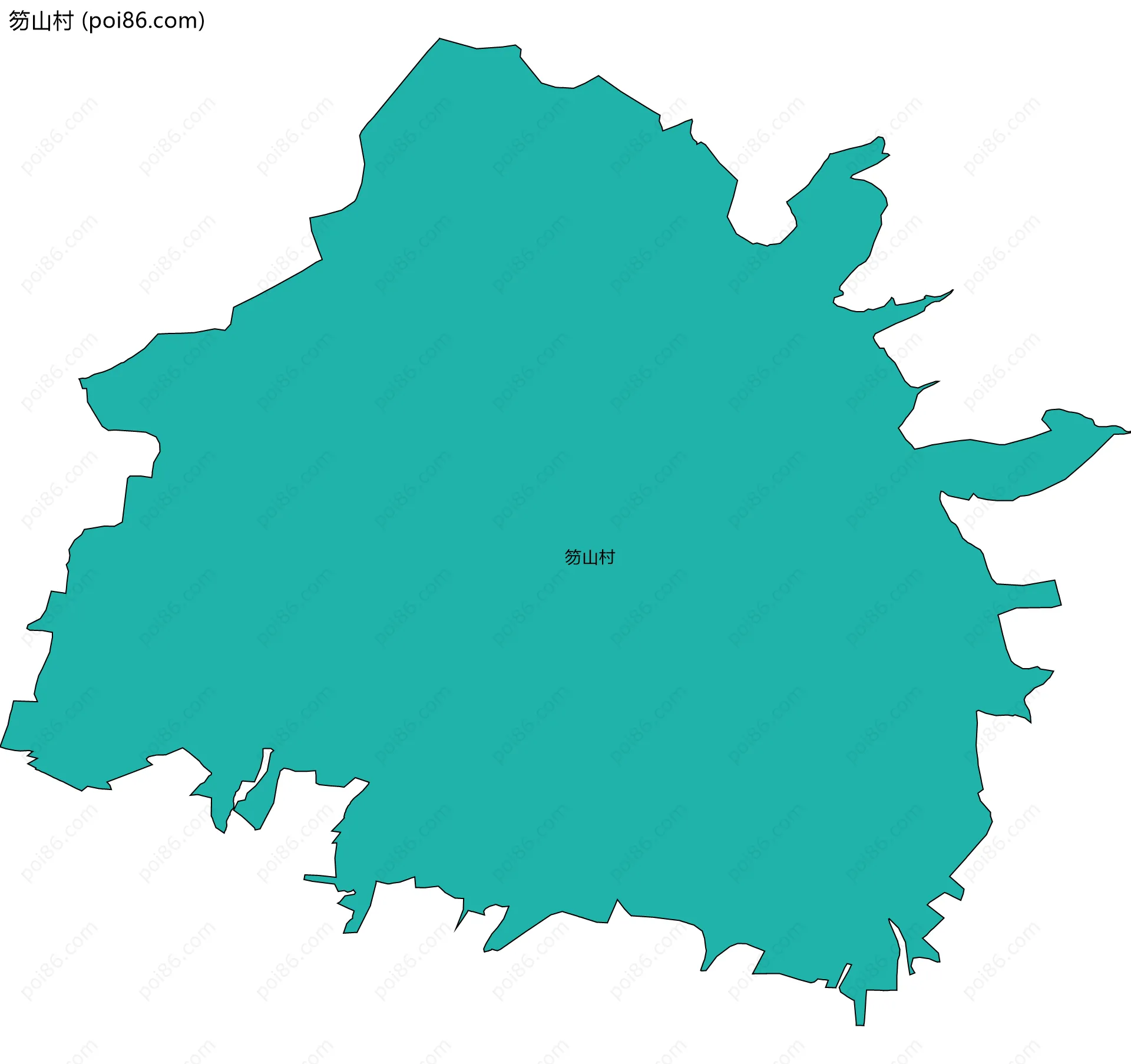 笏山村边界地图