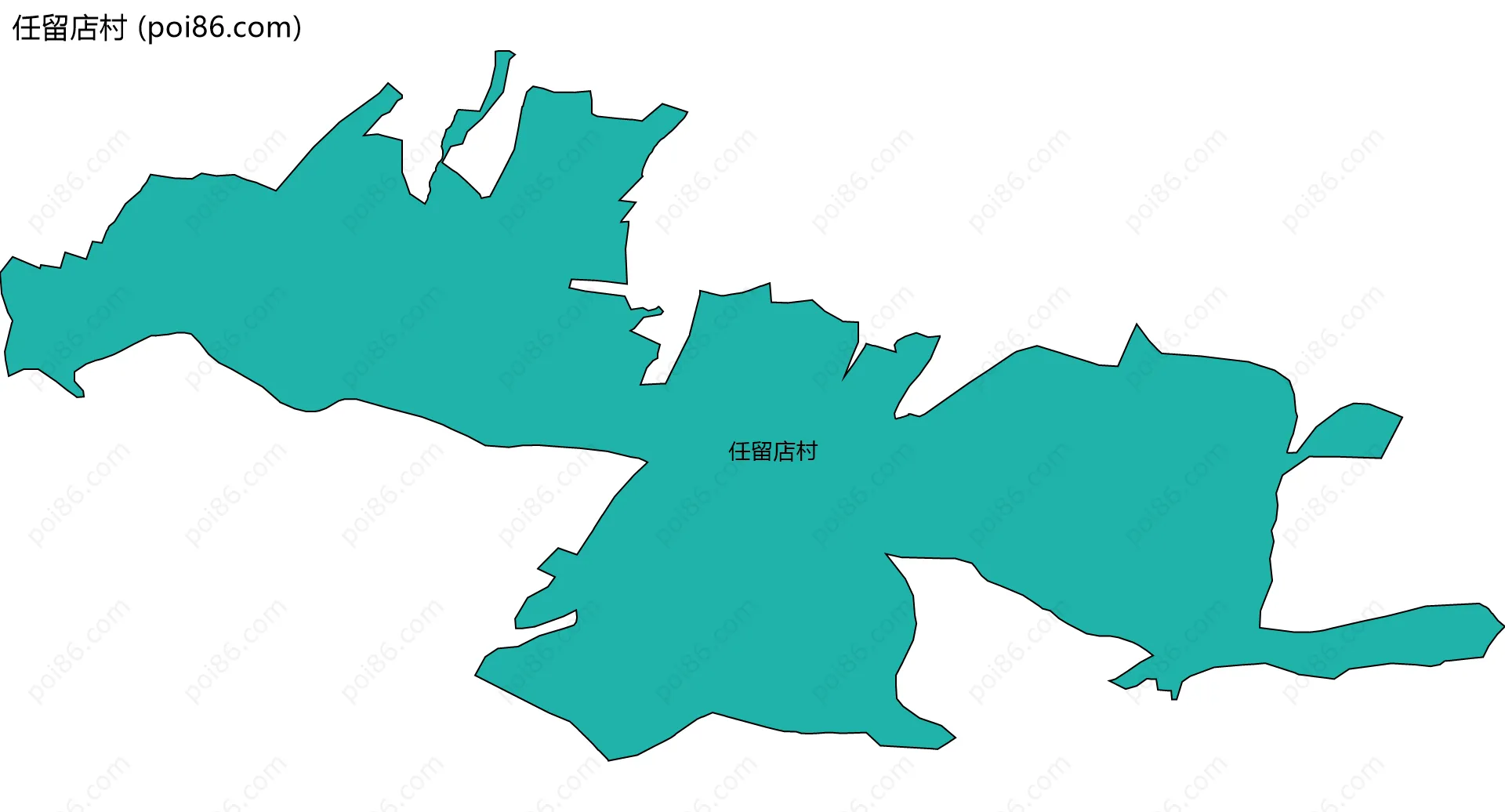 任留店村边界地图