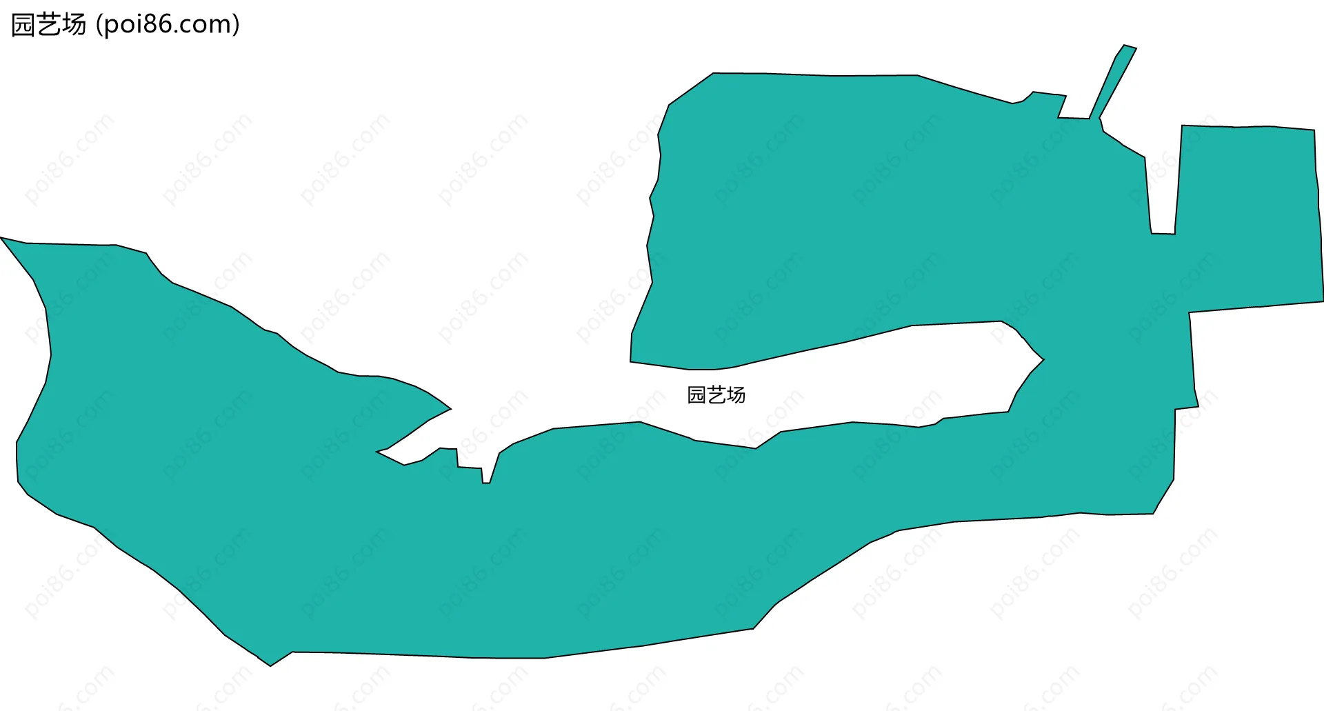 园艺场边界地图