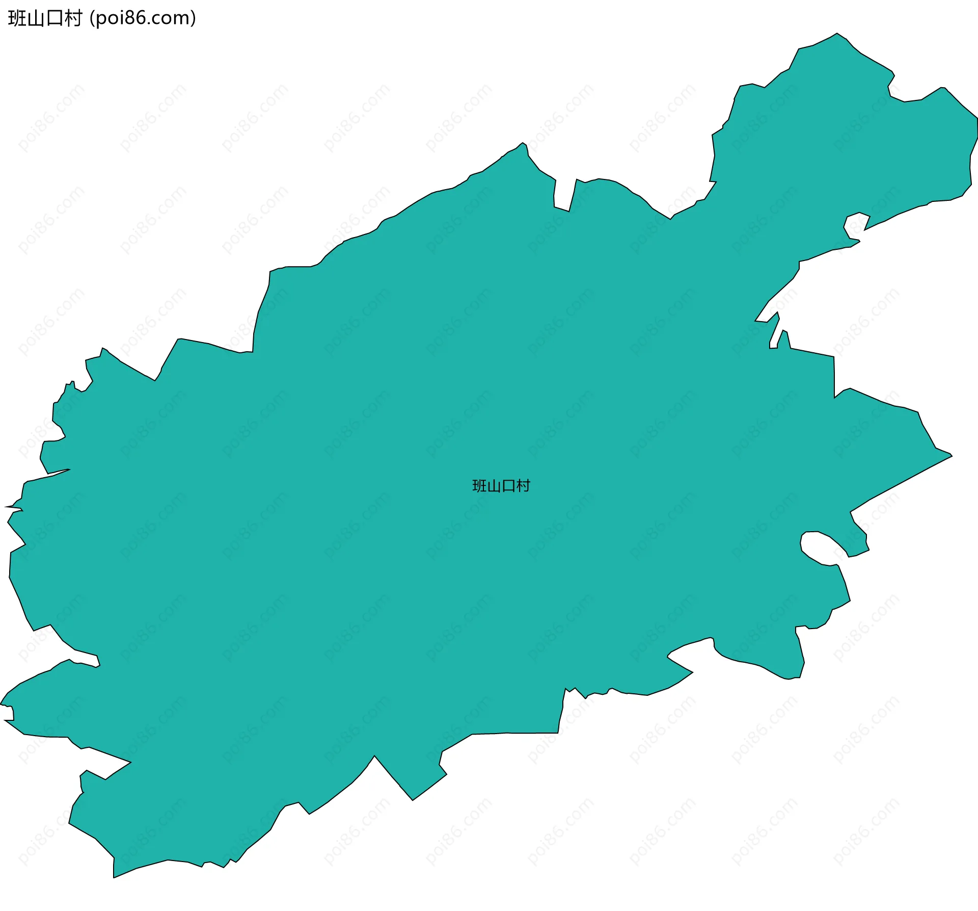 班山口村边界地图