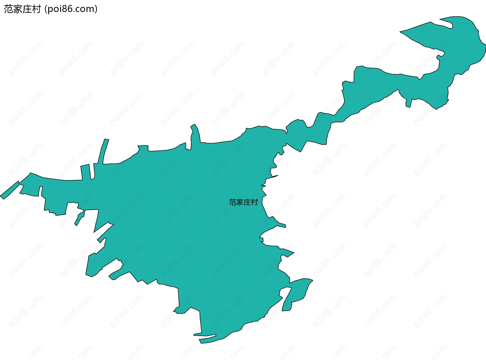 范家庄村边界地图