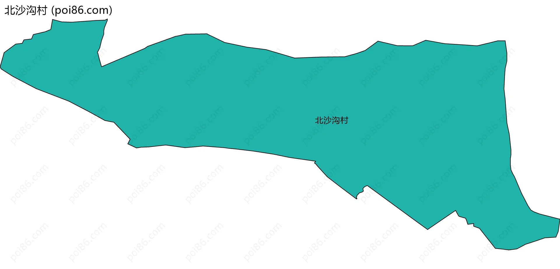 北沙沟村边界地图