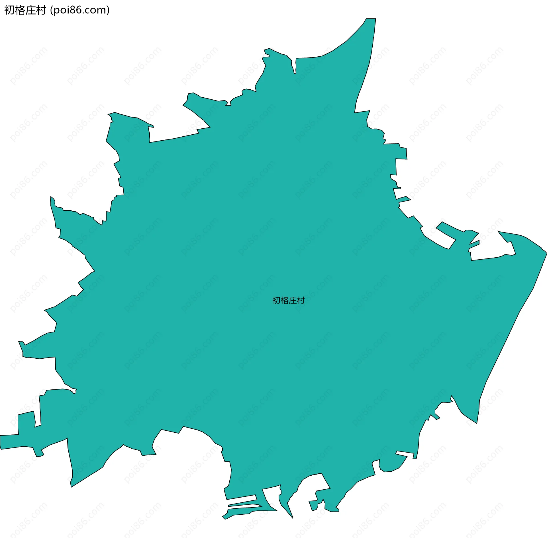 初格庄村边界地图