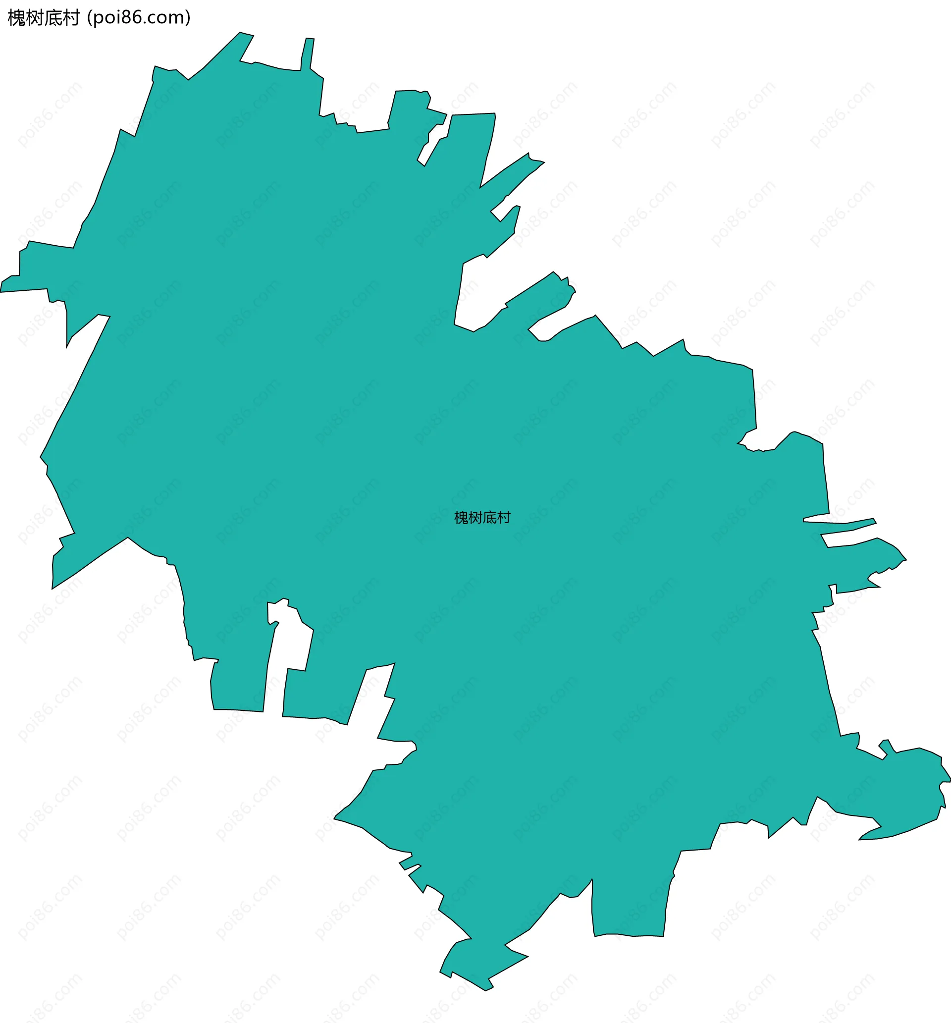 槐树底村边界地图