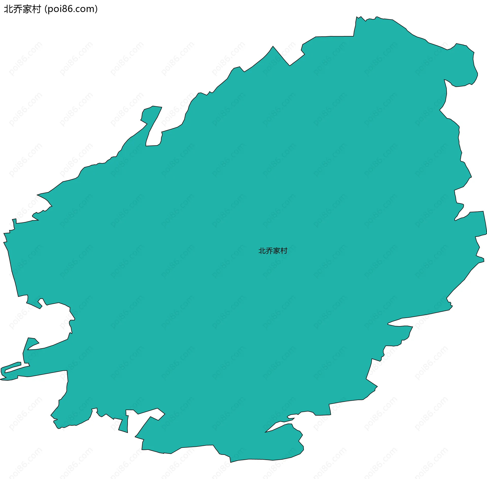 北乔家村边界地图