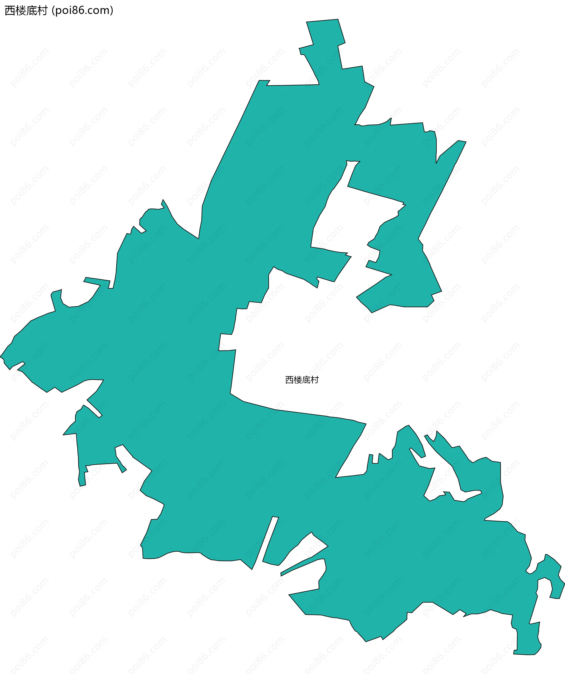 西楼底村边界地图