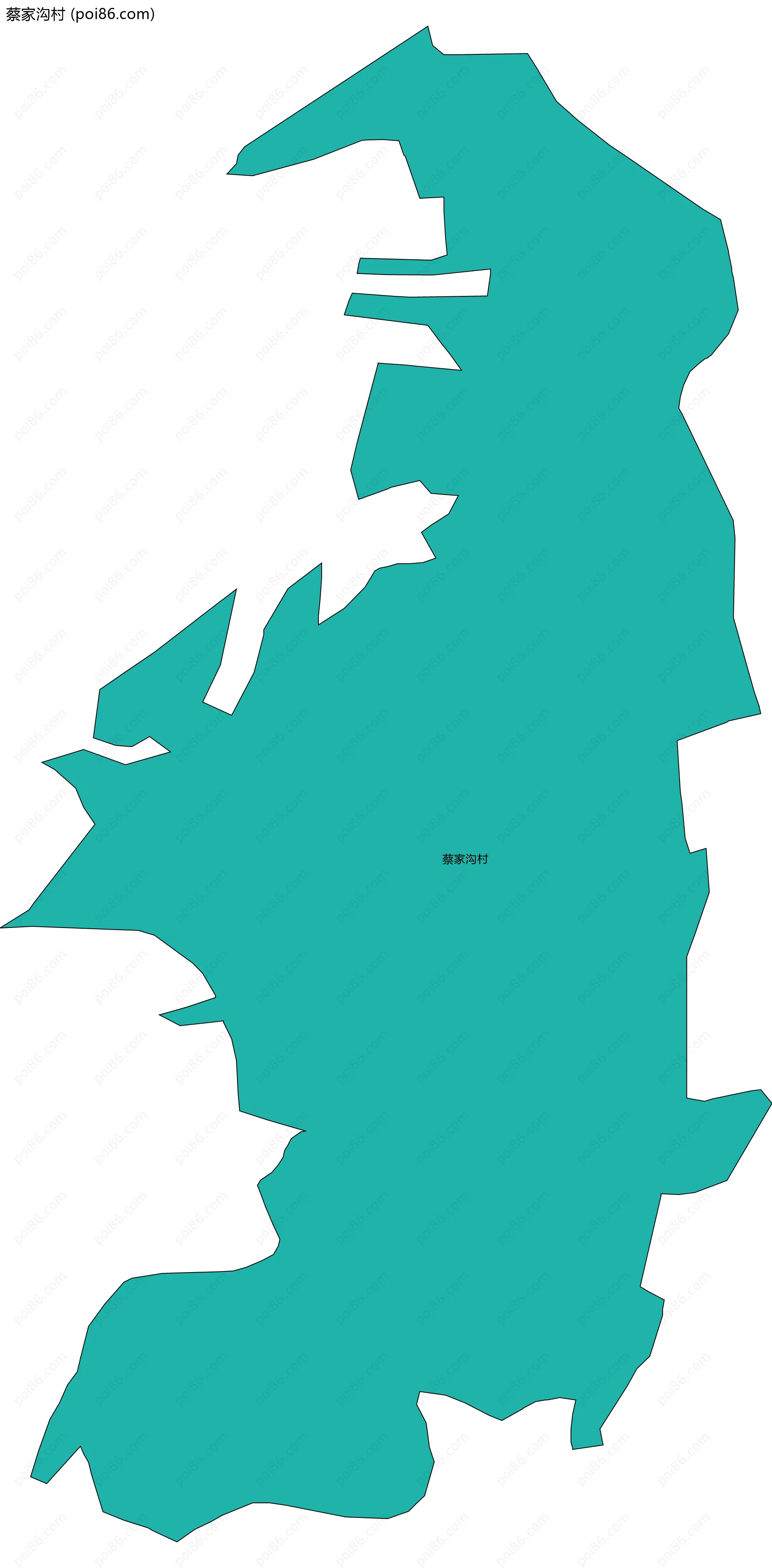 蔡家沟村边界地图