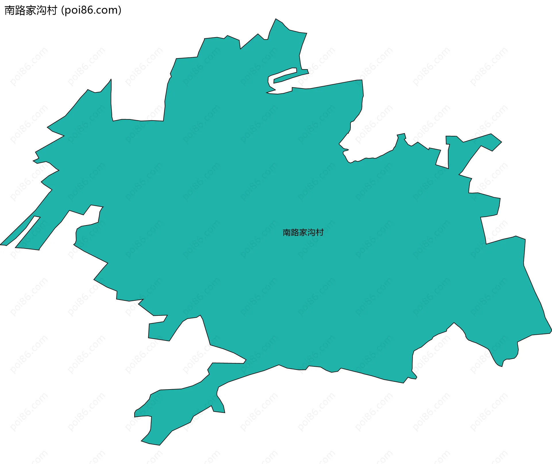 南路家沟村边界地图