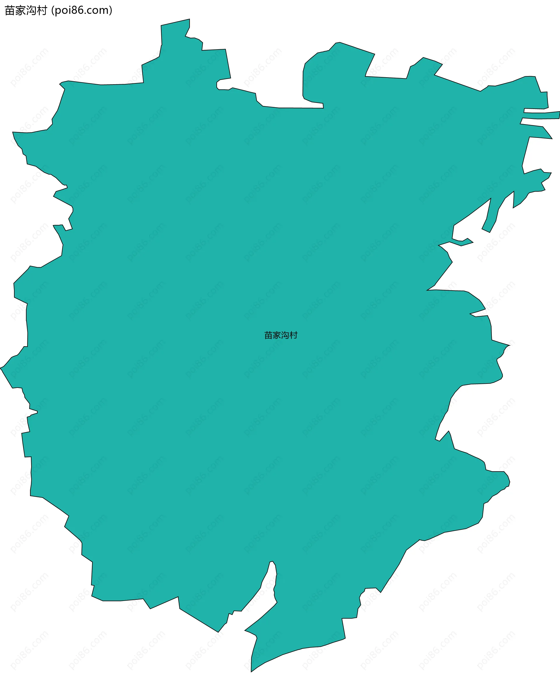 苗家沟村边界地图