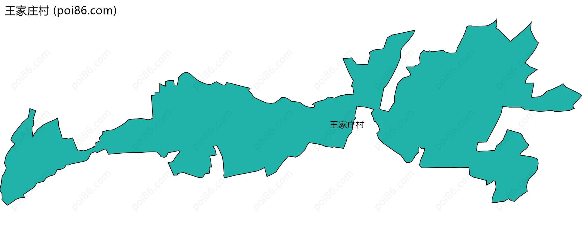 王家庄村边界地图