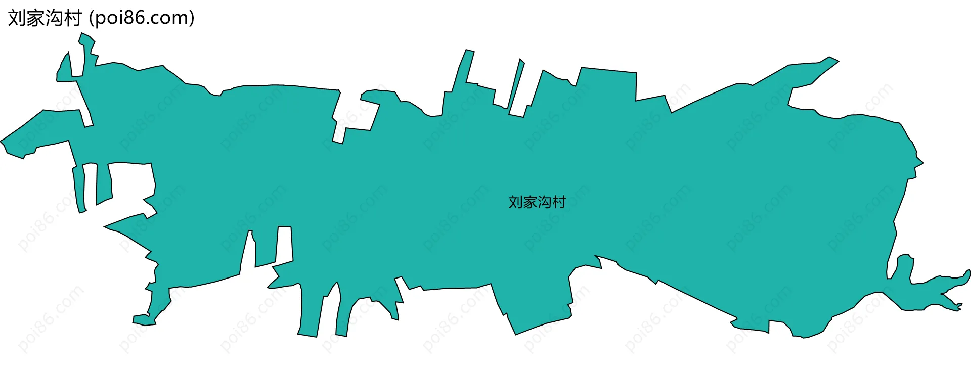 刘家沟村边界地图