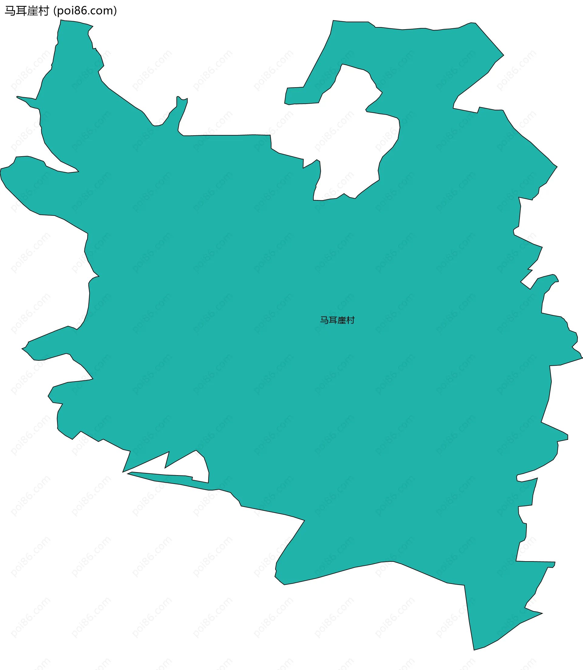 马耳崖村边界地图