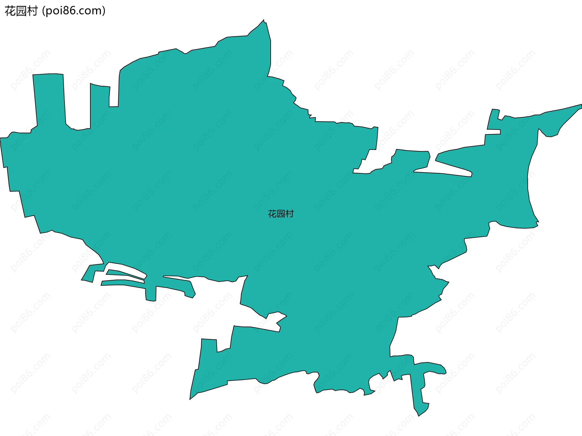 花园村边界地图