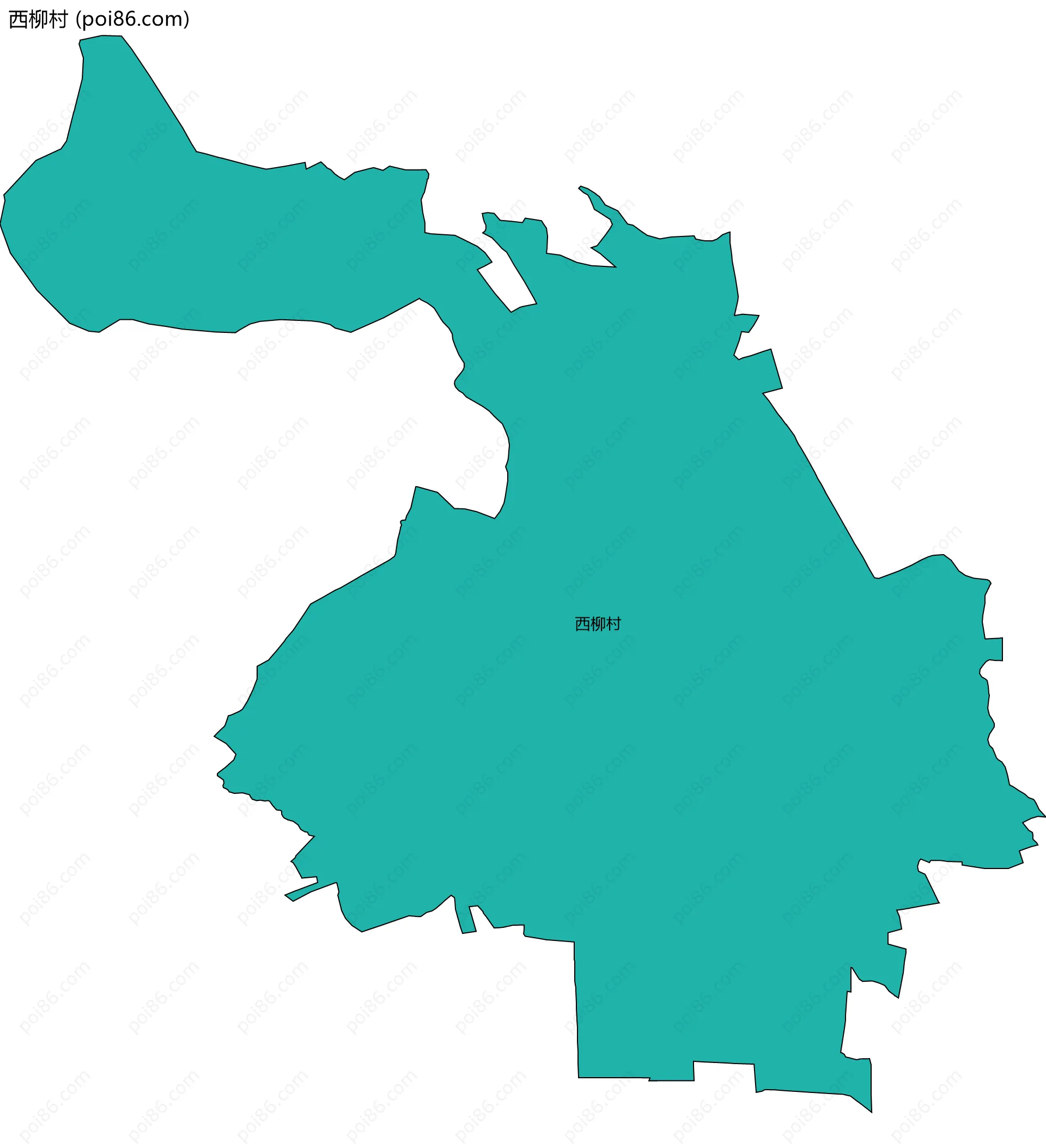 西柳村边界地图