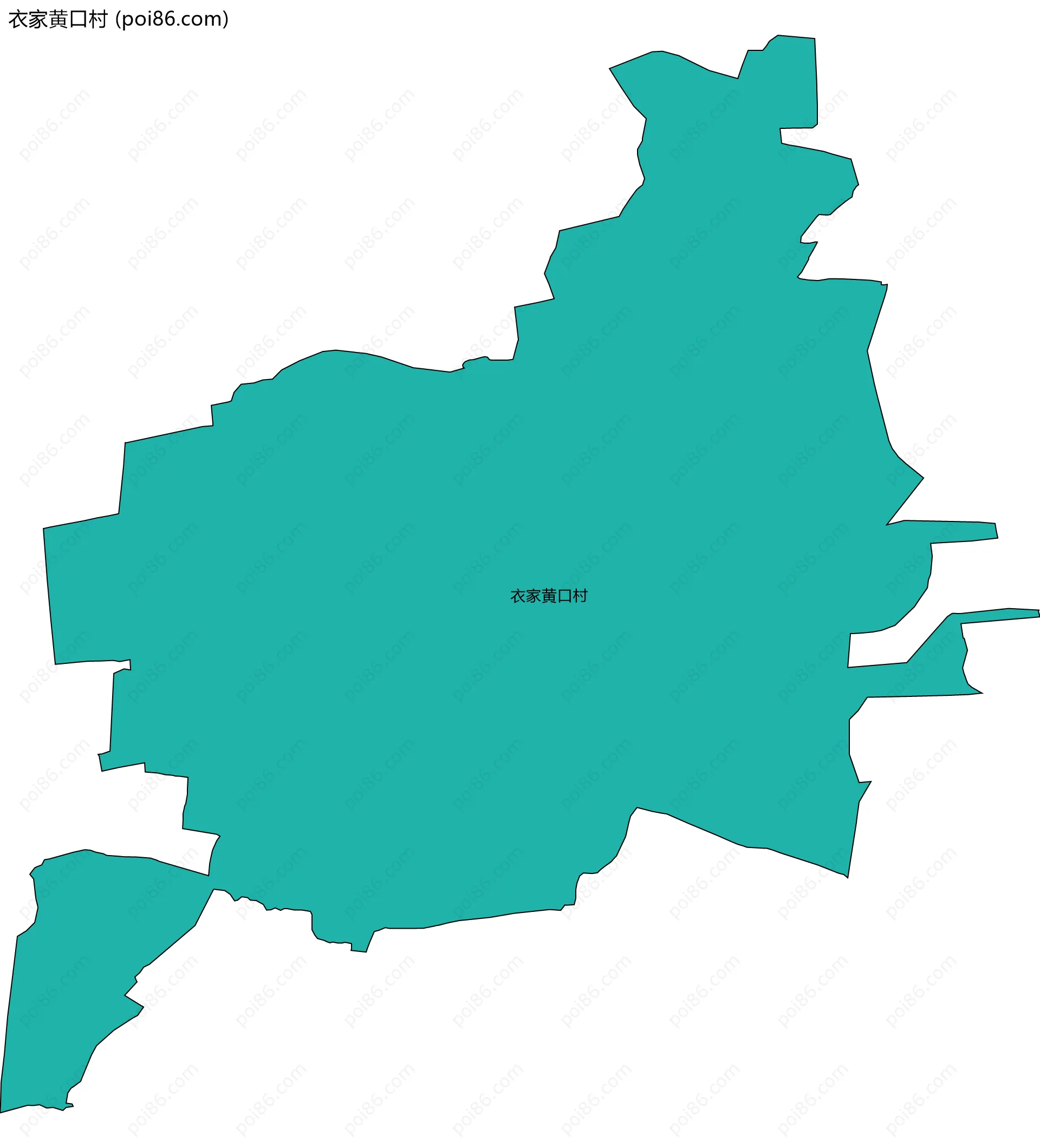 衣家黄口村边界地图