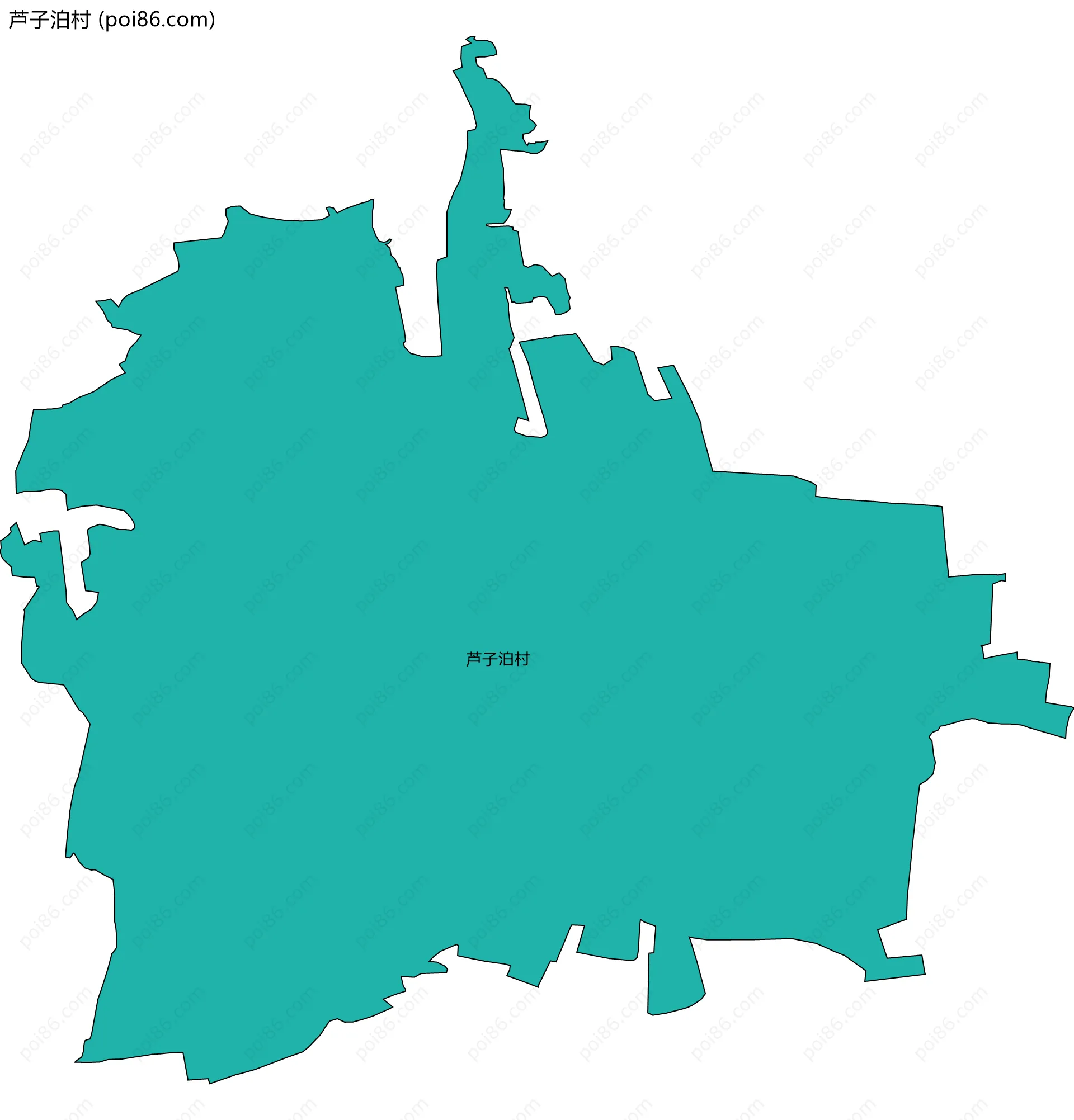 芦子泊村边界地图