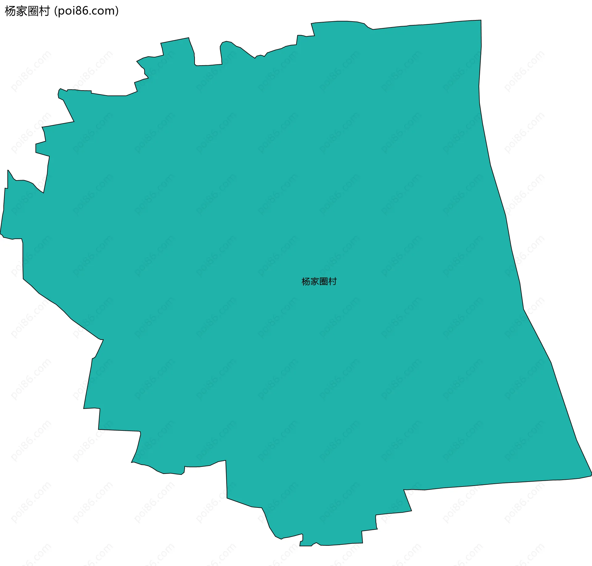 杨家圈村边界地图