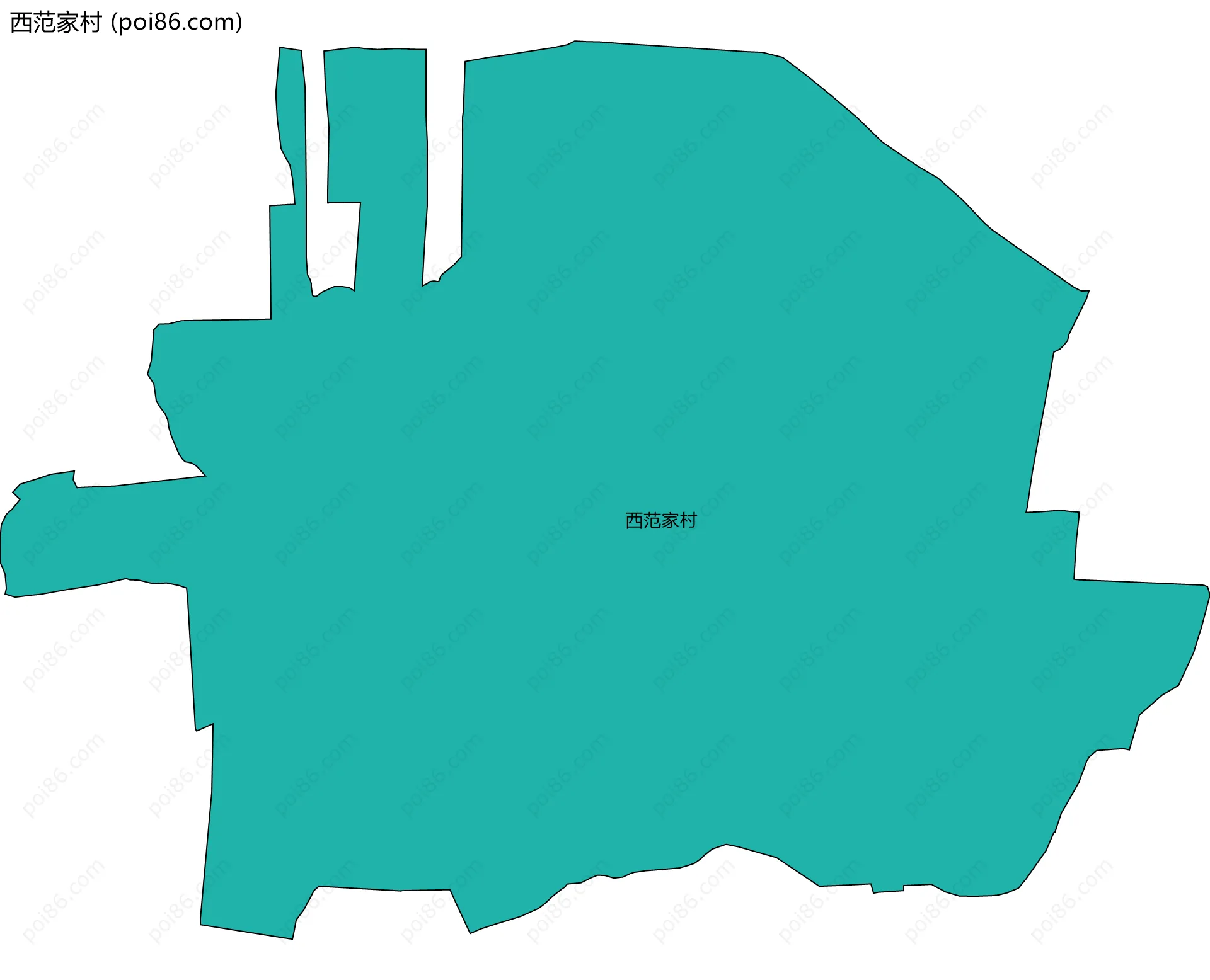 西范家村边界地图