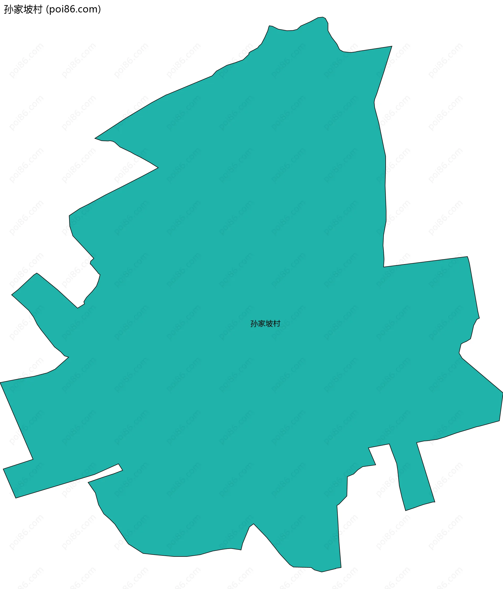 孙家坡村边界地图