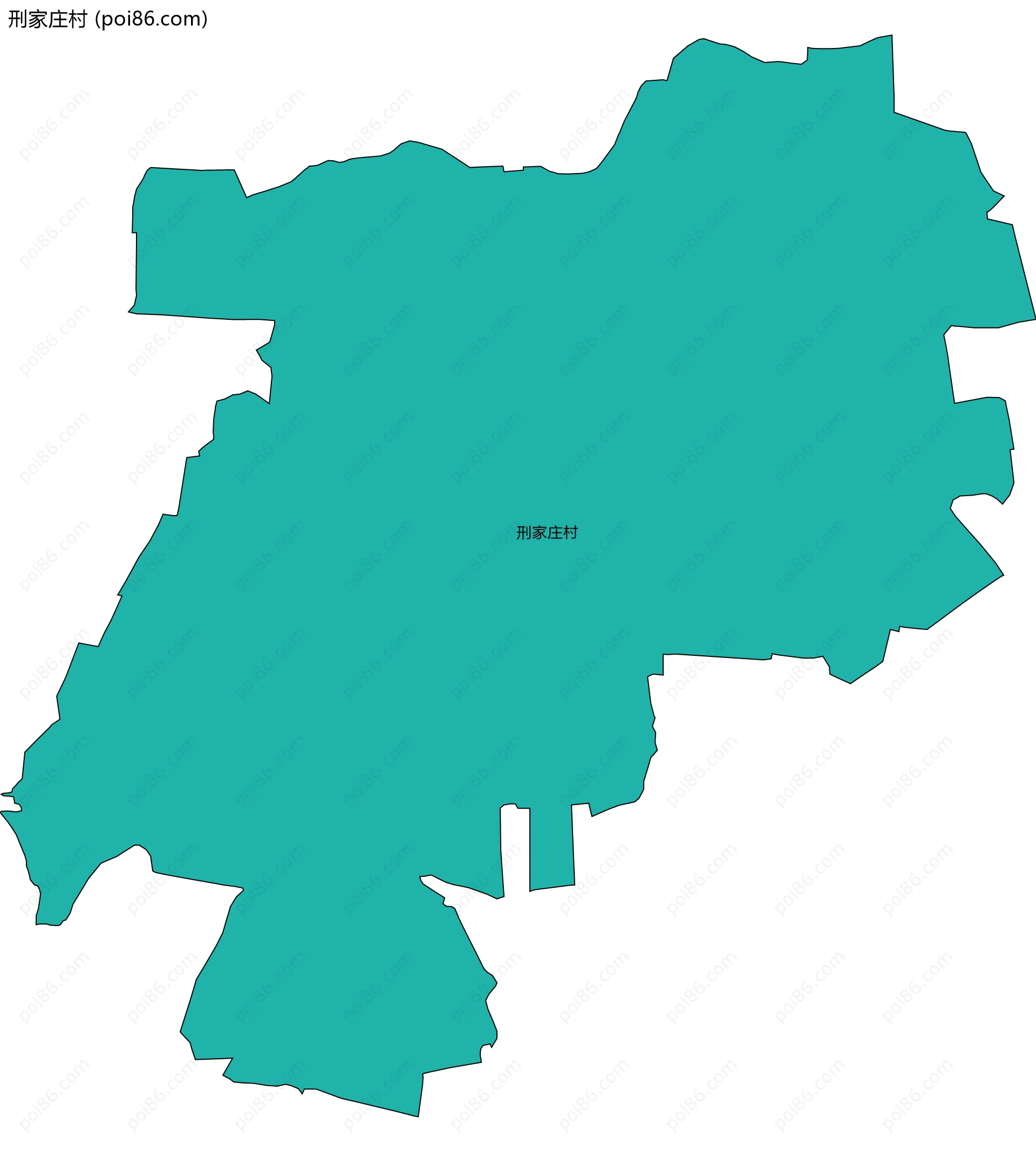 刑家庄村边界地图