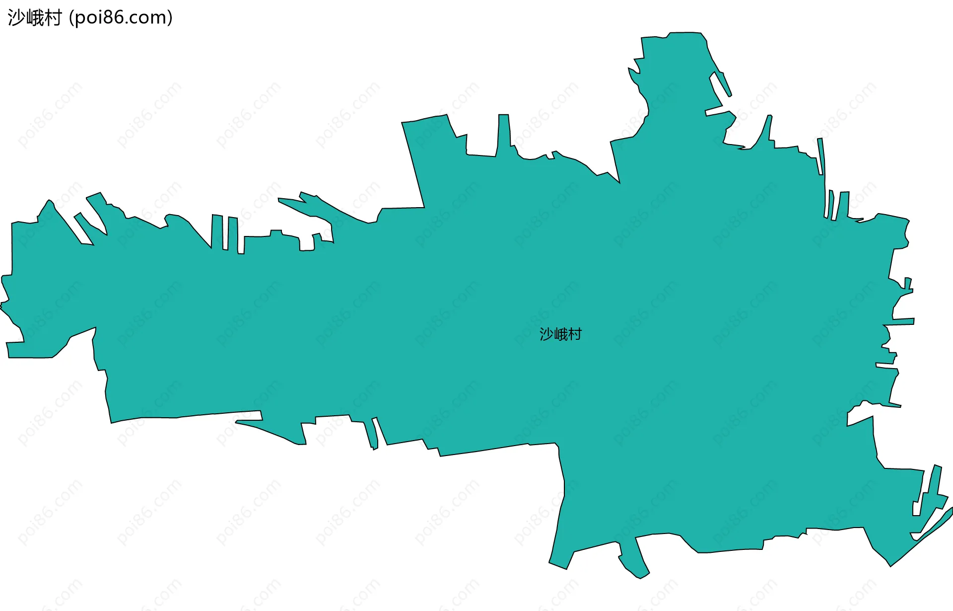 沙峨村边界地图