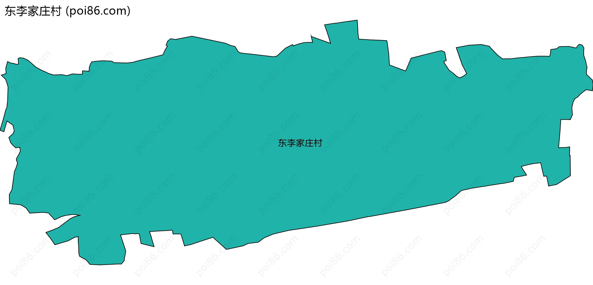 东李家庄村边界地图