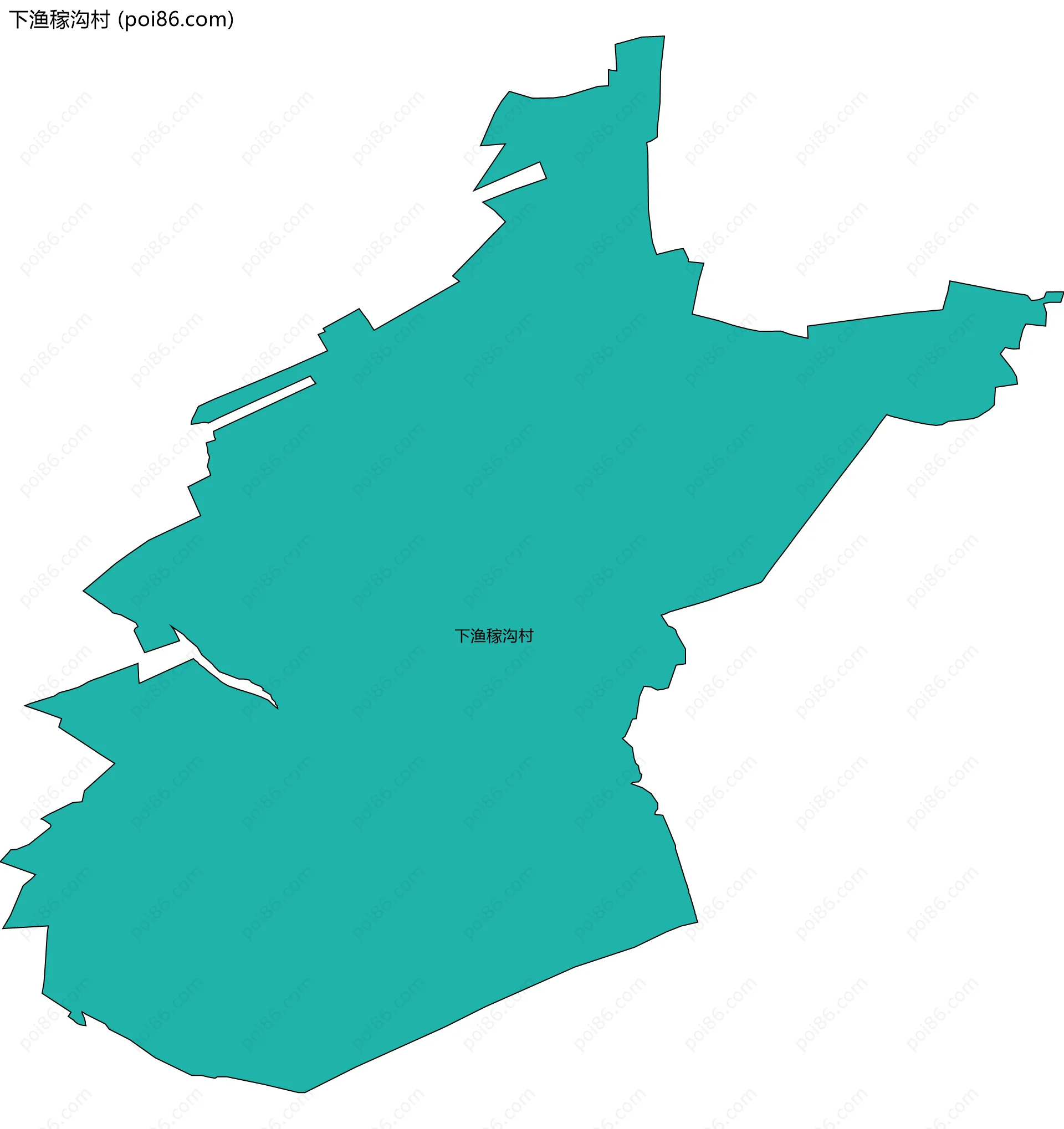 下渔稼沟村边界地图