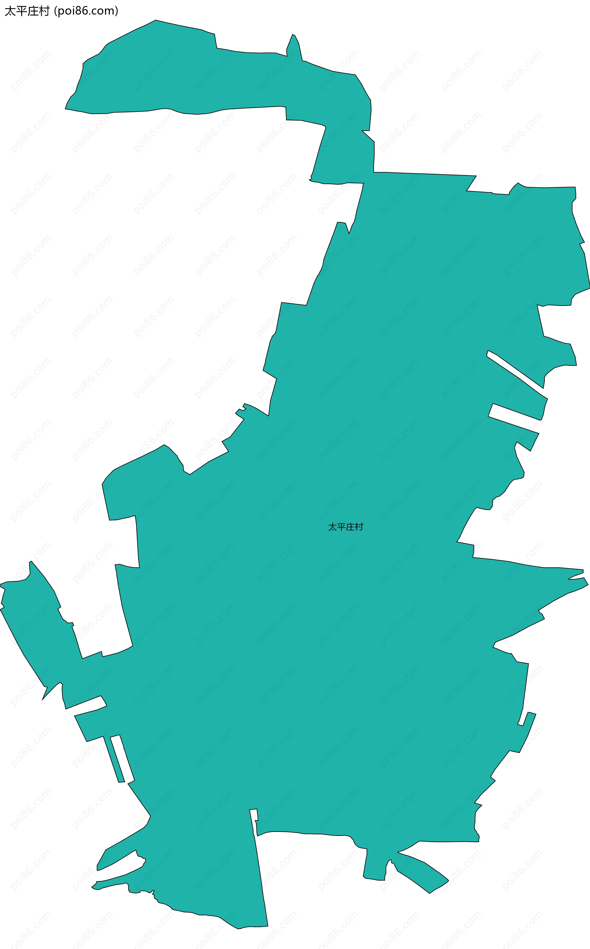 太平庄村边界地图
