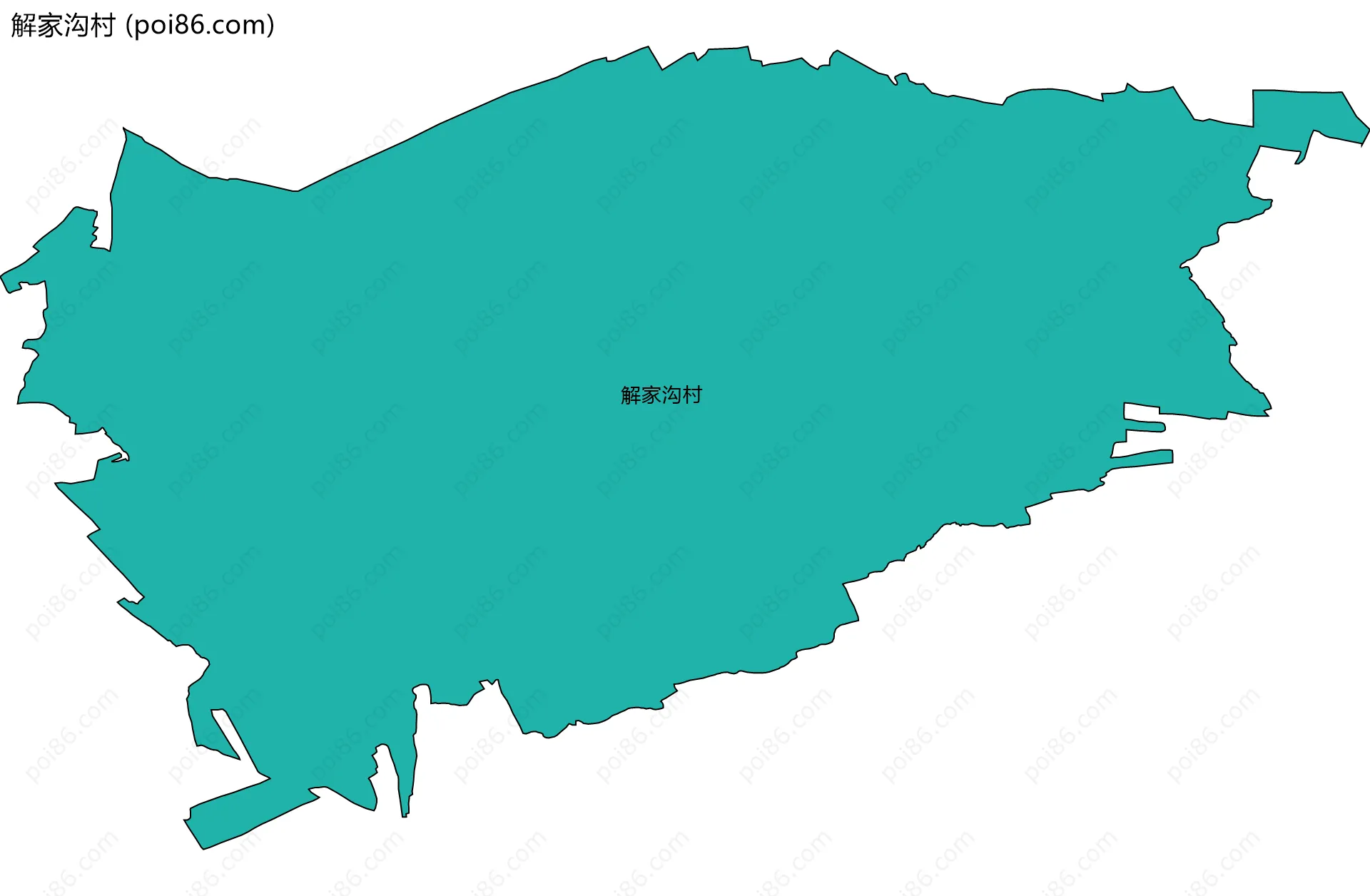 解家沟村边界地图