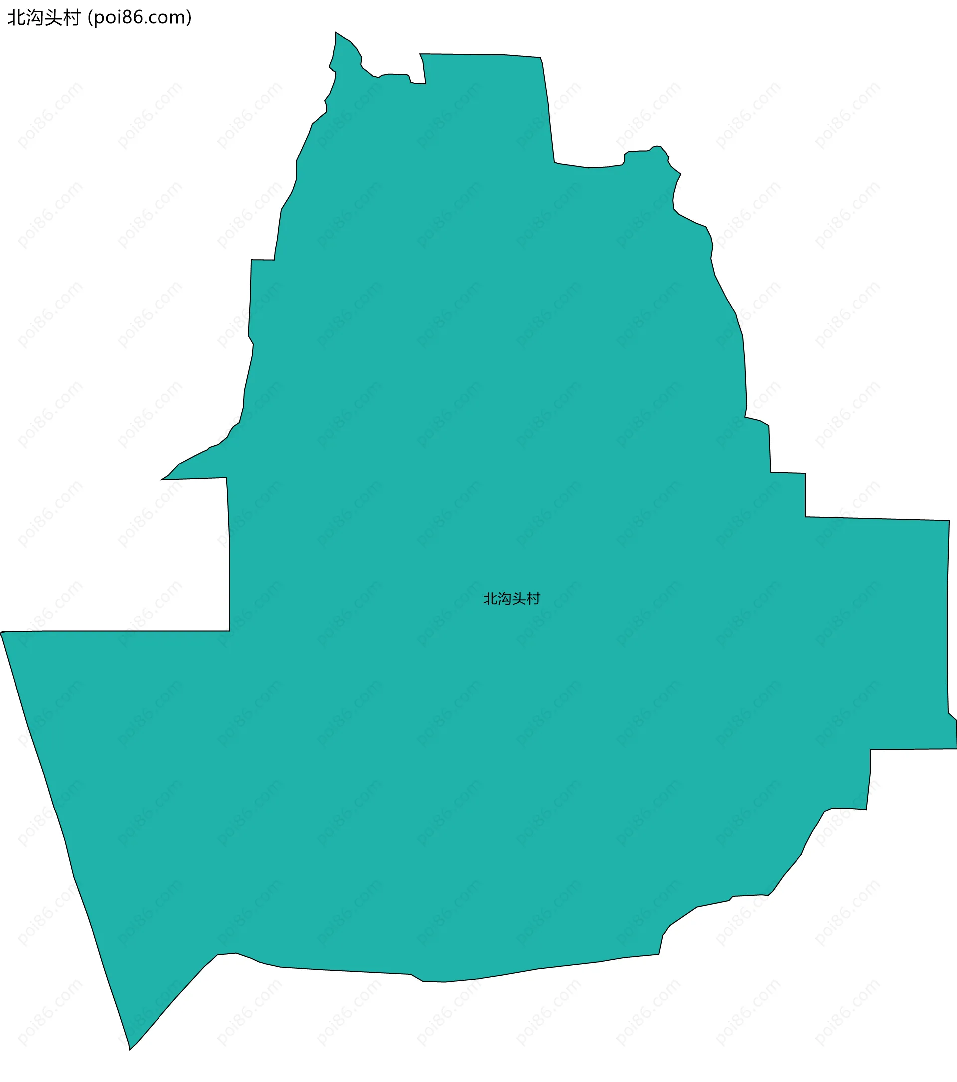 北沟头村边界地图