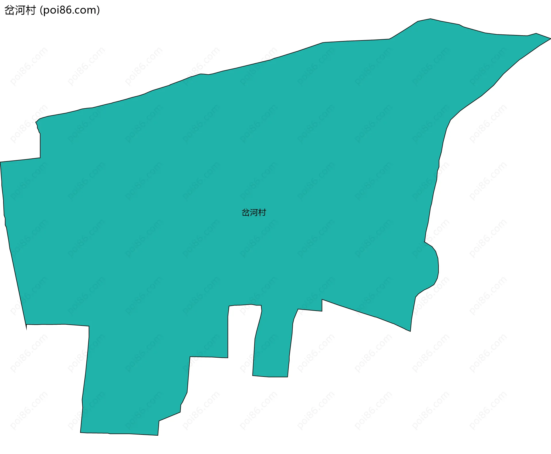岔河村边界地图