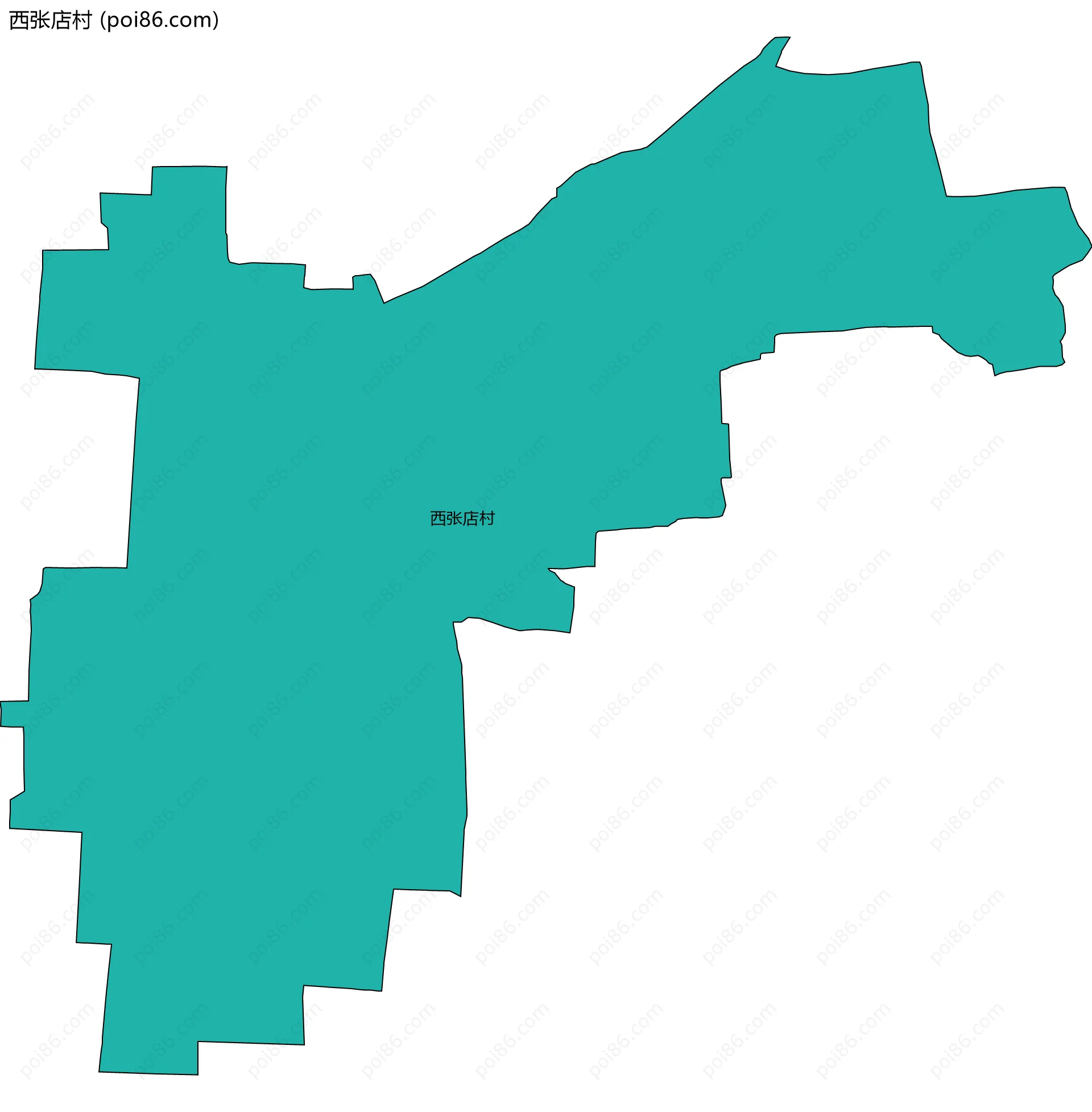 西张店村边界地图