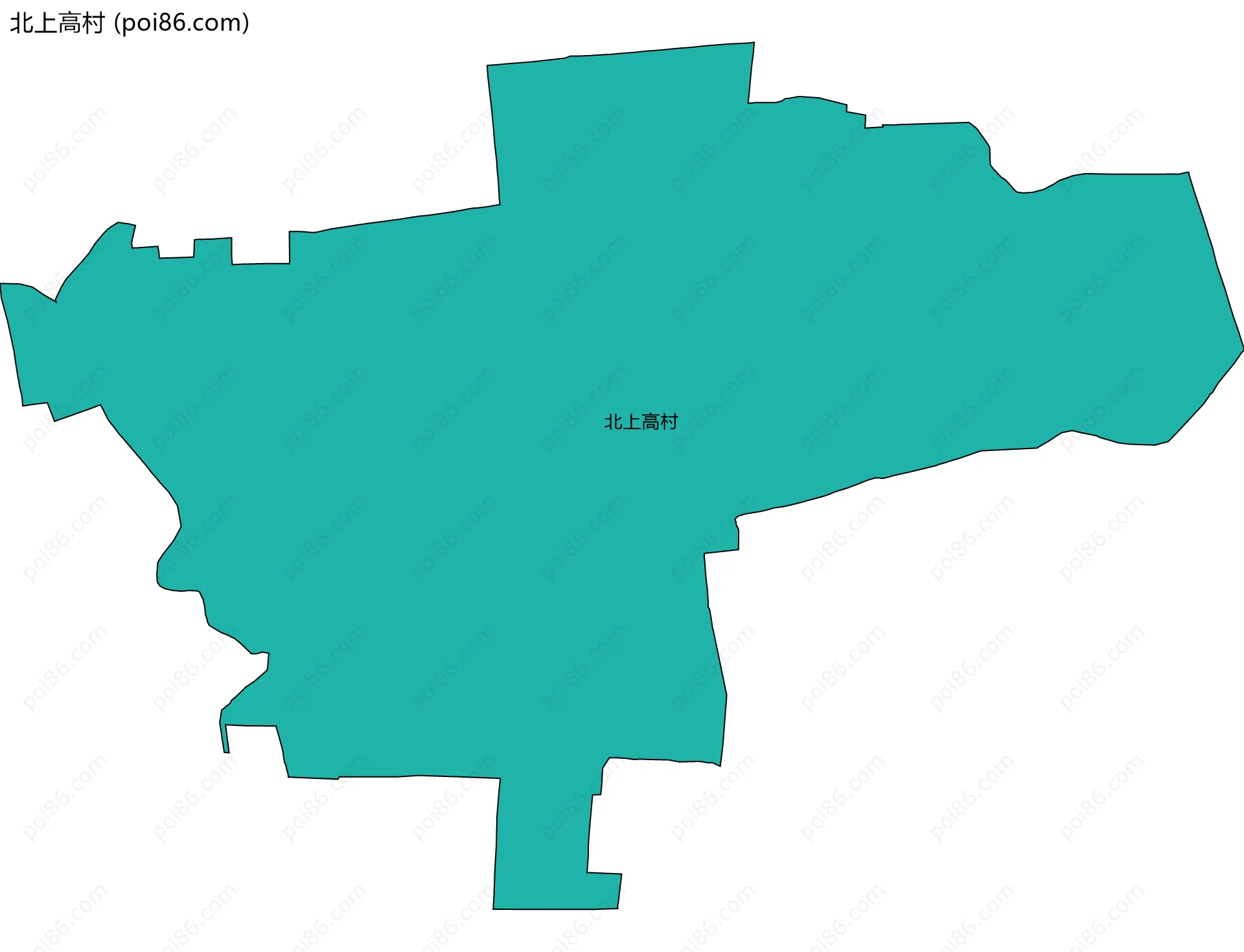 北上高村边界地图